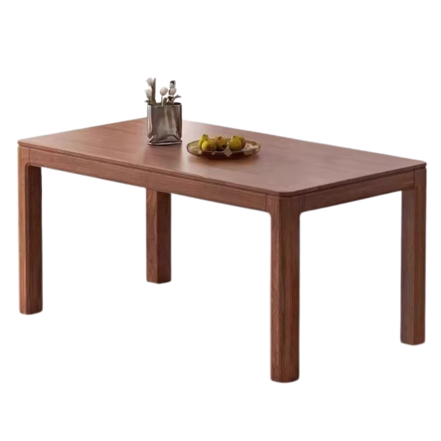 Black Walnut, Ash, Red Oak, Sandalwood Solid Wood Large Dining Table
