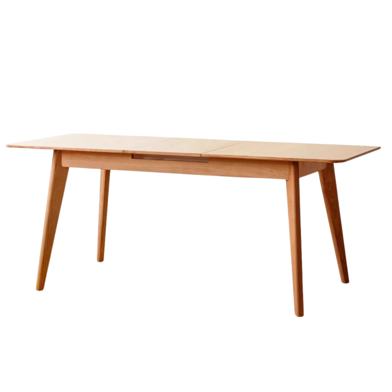 Cherry Wood Retractable Dining Table Antique Style