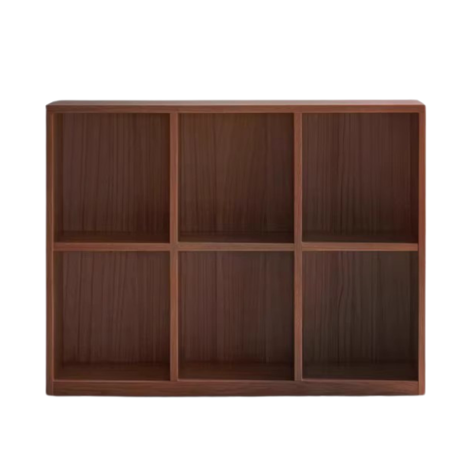 Black Walnut, Oak Solid Wood Low Bookcase, Modern Modular Storage Shelf Cabinet