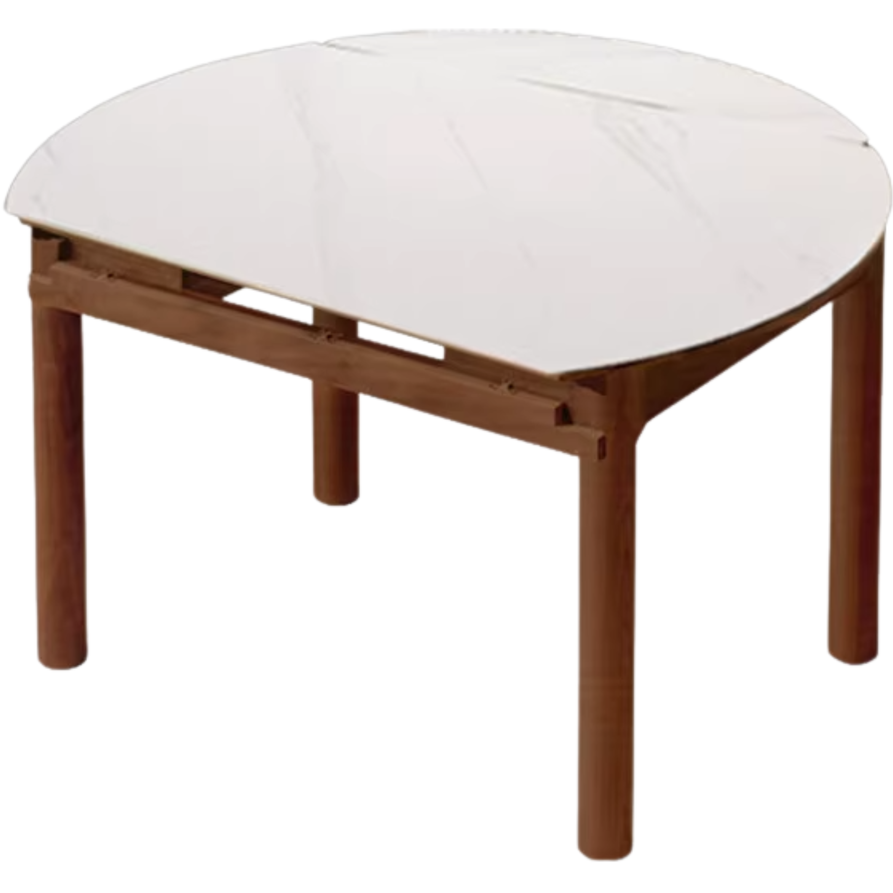 Oak, Black Walnut, Ash Solid Wood Rock Plate Folding Dining Table