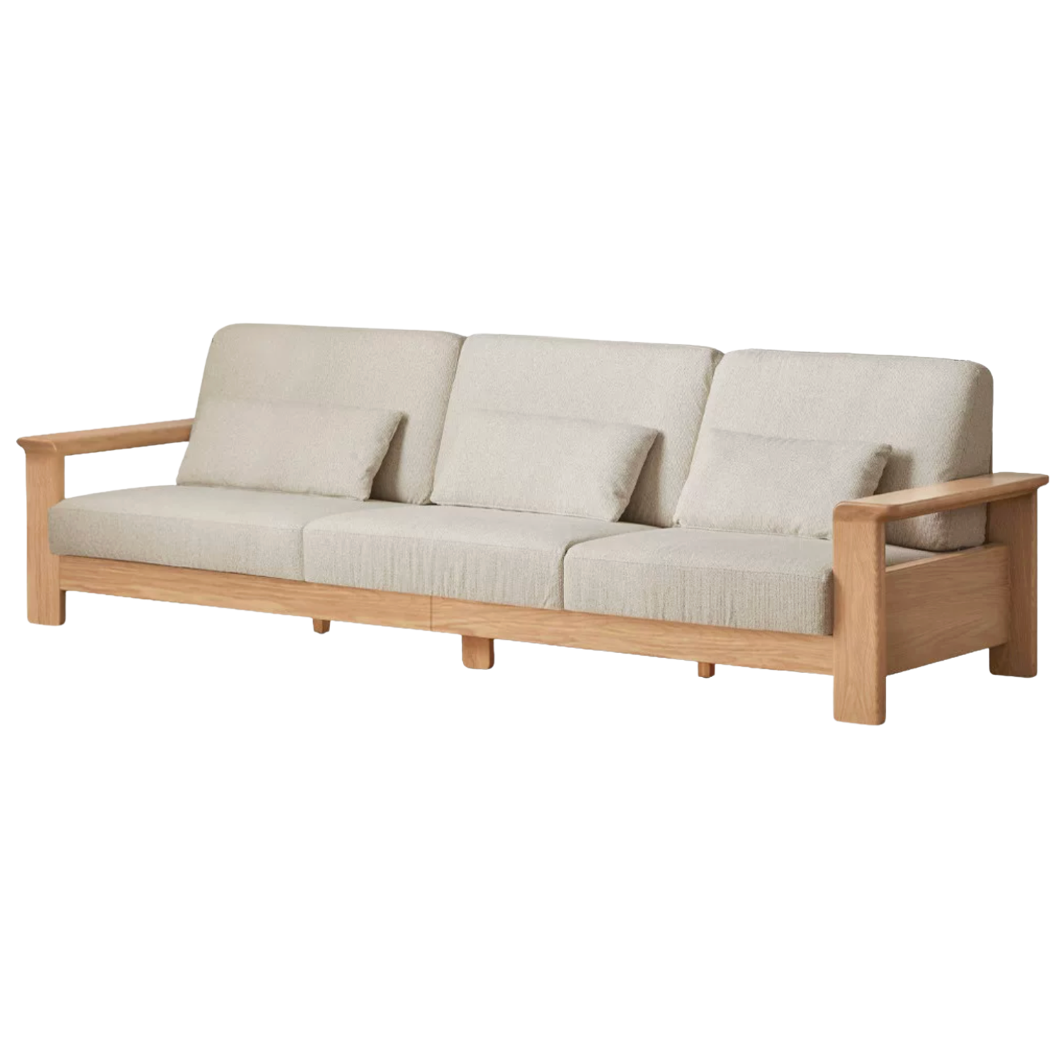Ash solid Wood Lounge Sofa with Elevated Comfort Design