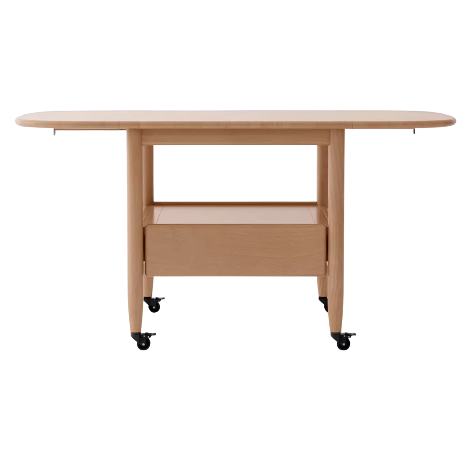 Oak, Beech Solid Wood Folding Mobile Coffee Table