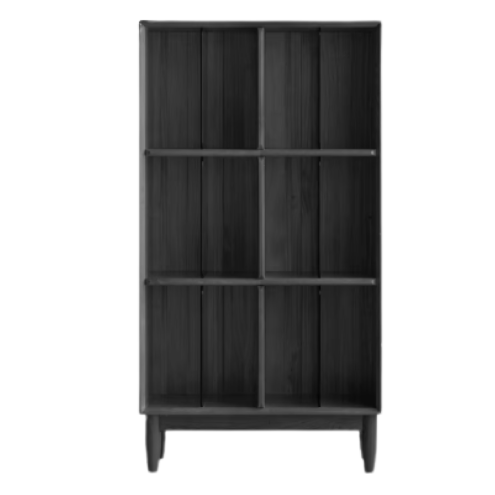 Oak, Ash Solid Wood Black Modern Bookcase