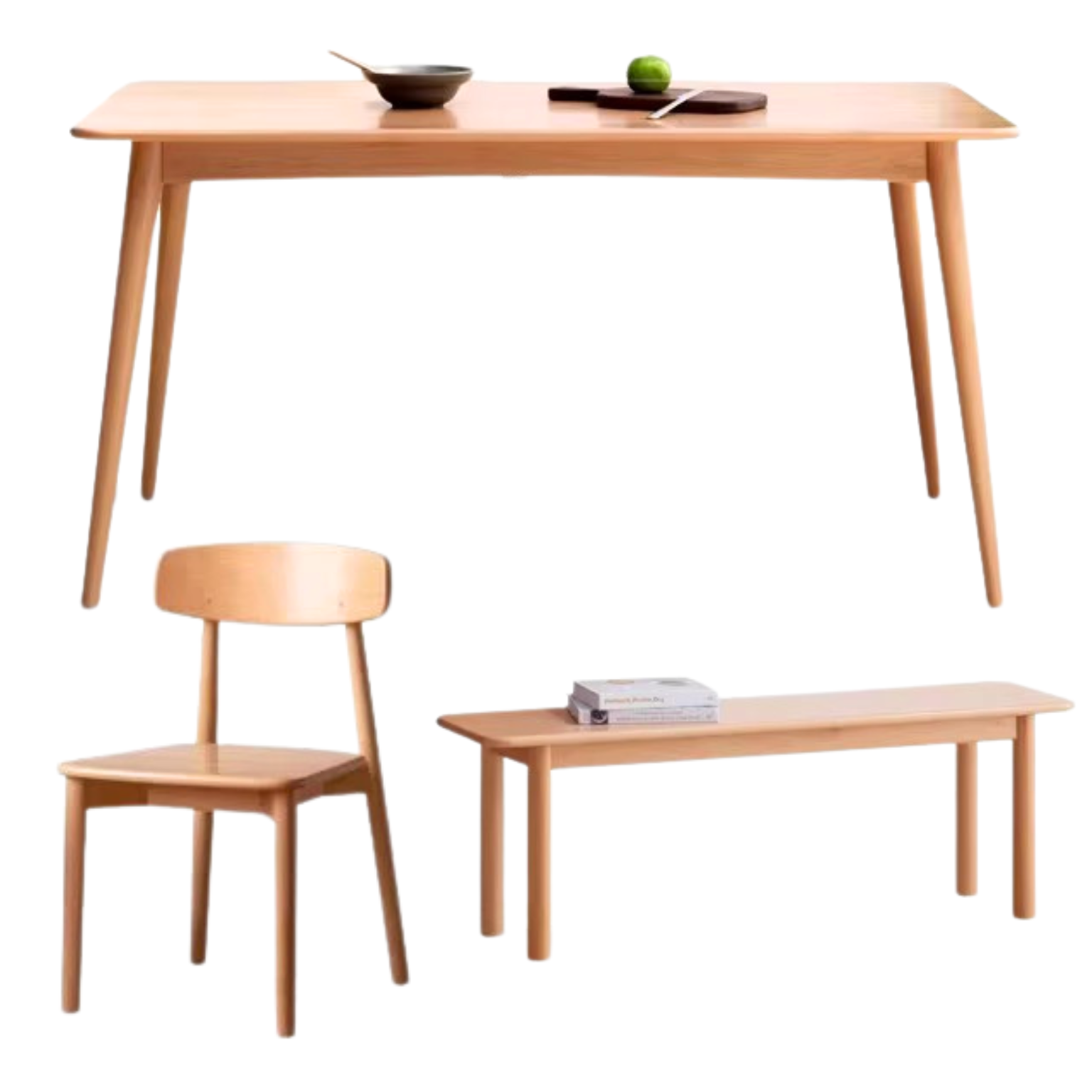 Beech Solid Wood Modern Dining Table