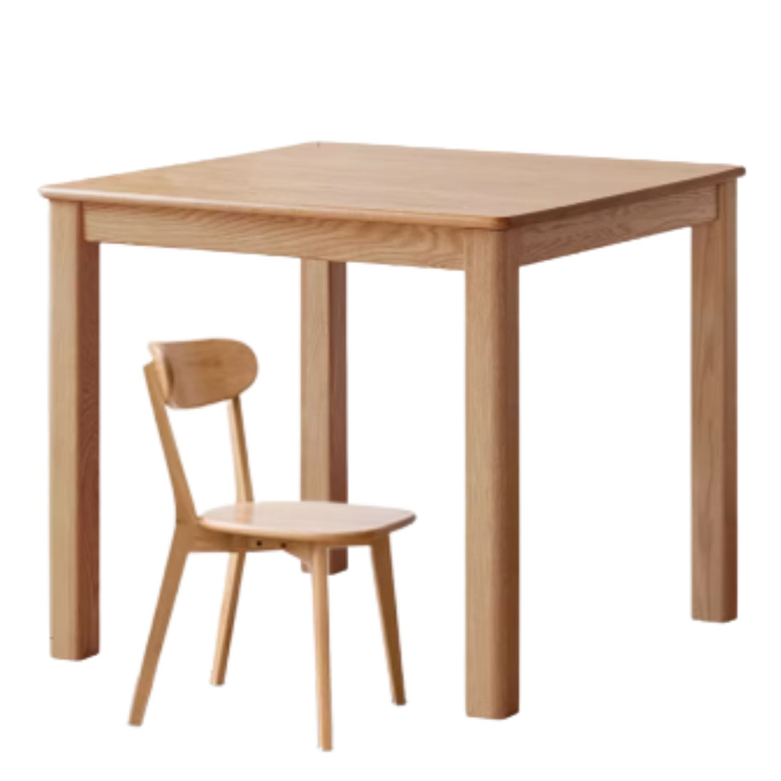 Oak Solid Wood Square Modern Dining Table