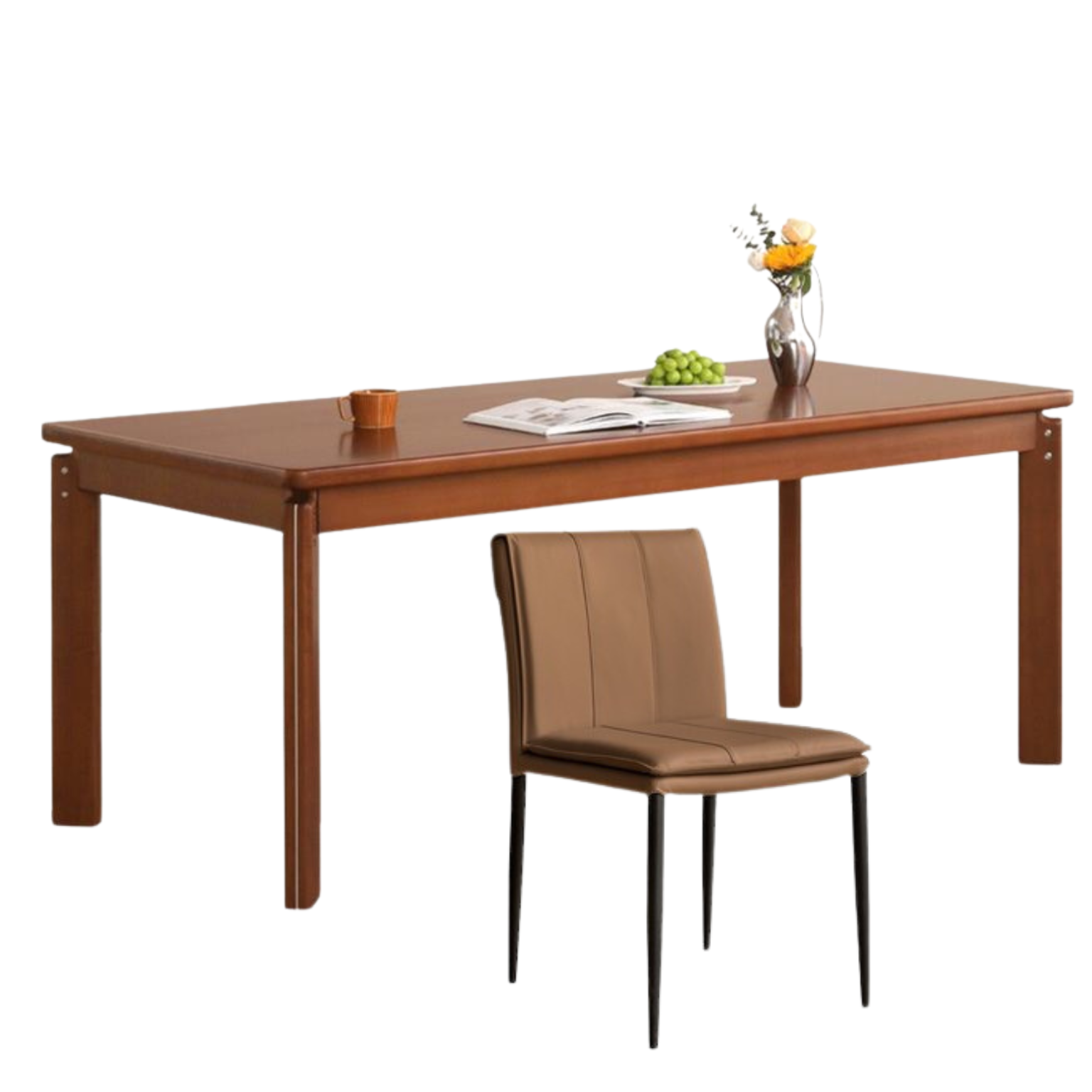 Poplar Solid Wood Medieval Retro Dining Table