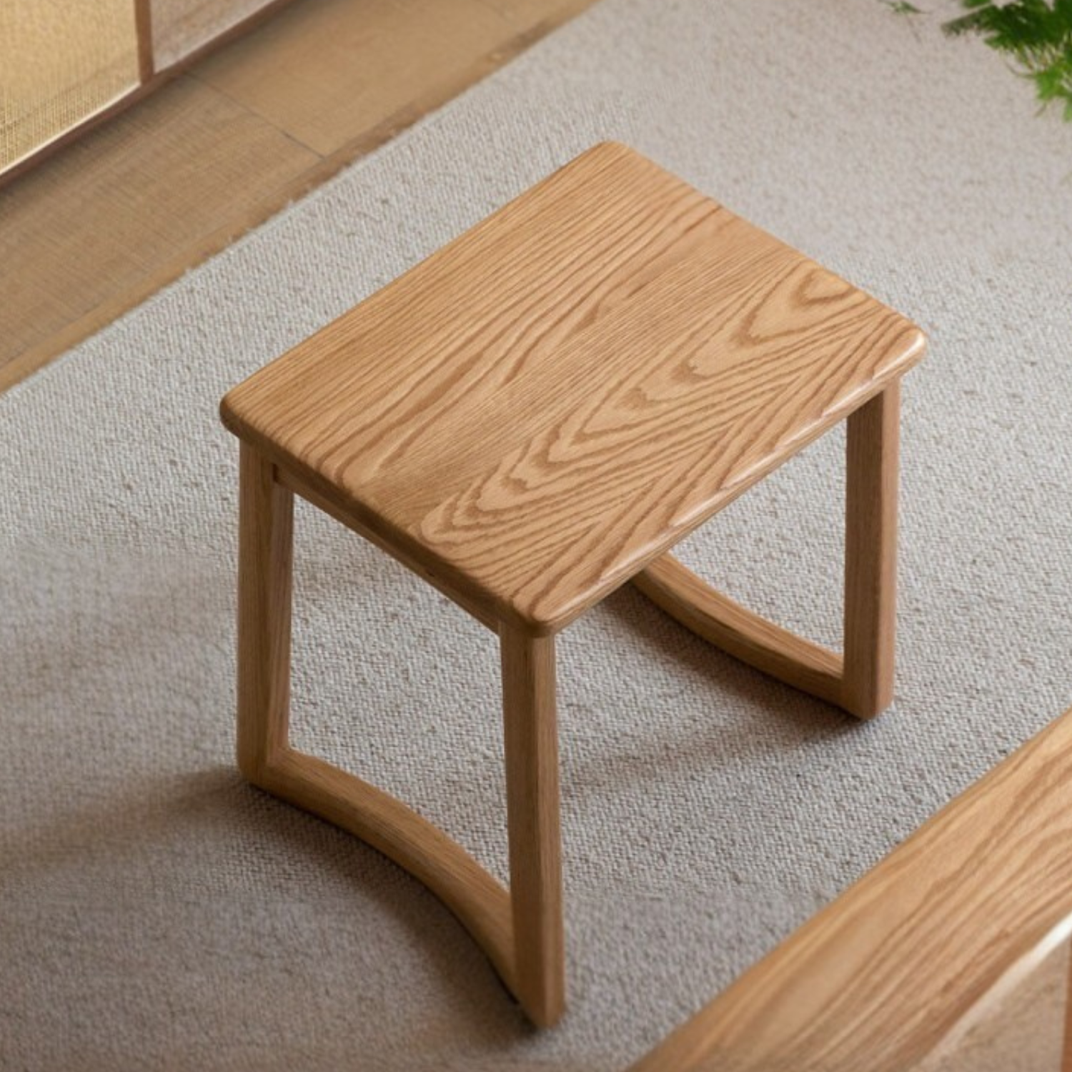 Ash, Oak Solid Wood Modern and Simple Style Tea Stool