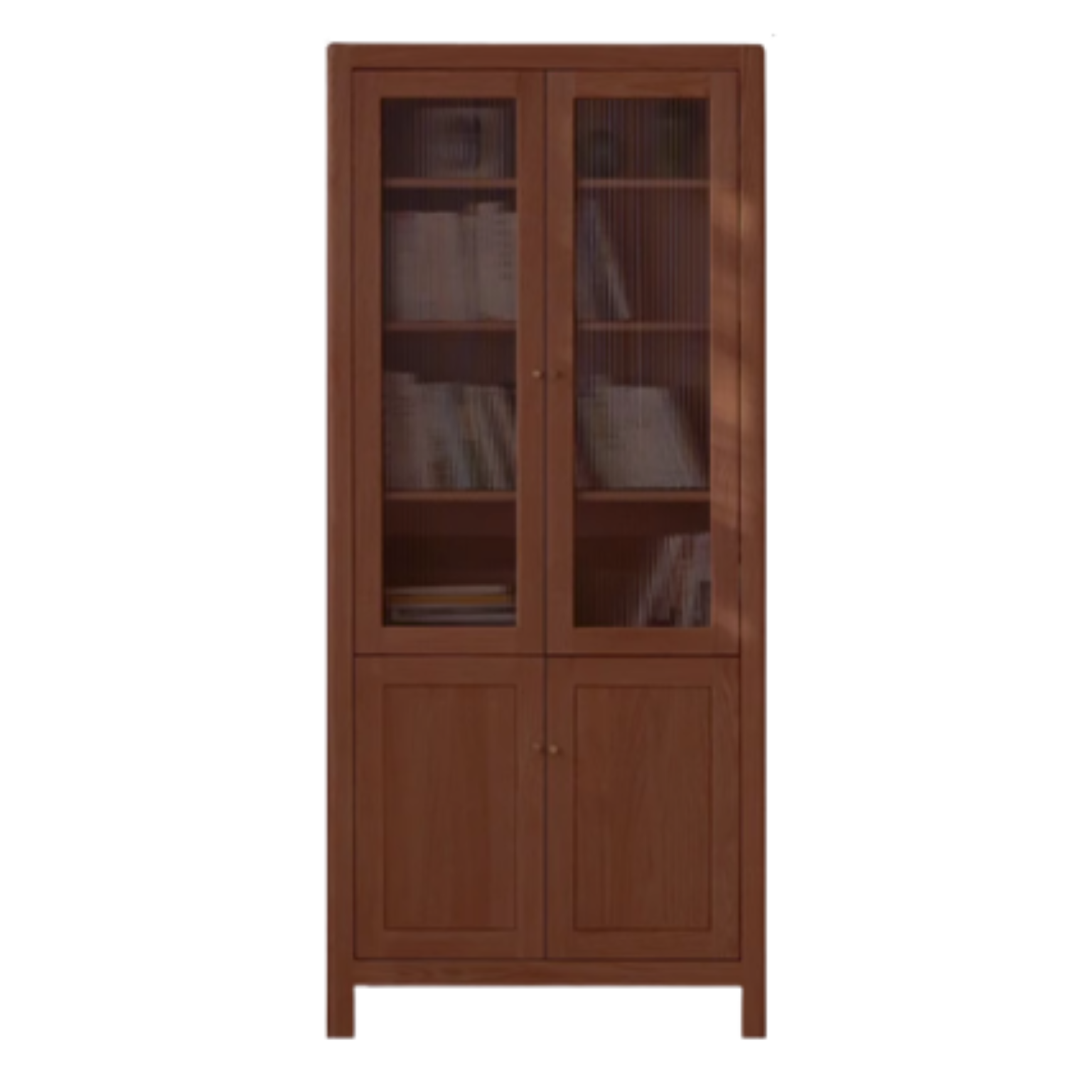 Oak, Solid Rubberwood Modern Minimalist Combination Bookcase
