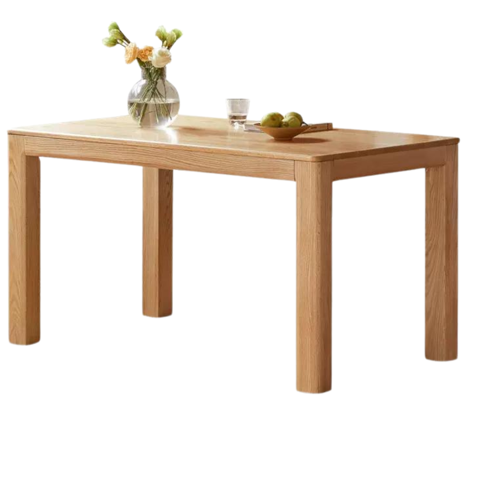 Oak, Red Oak Solid Wood Rectangular Dining Table
