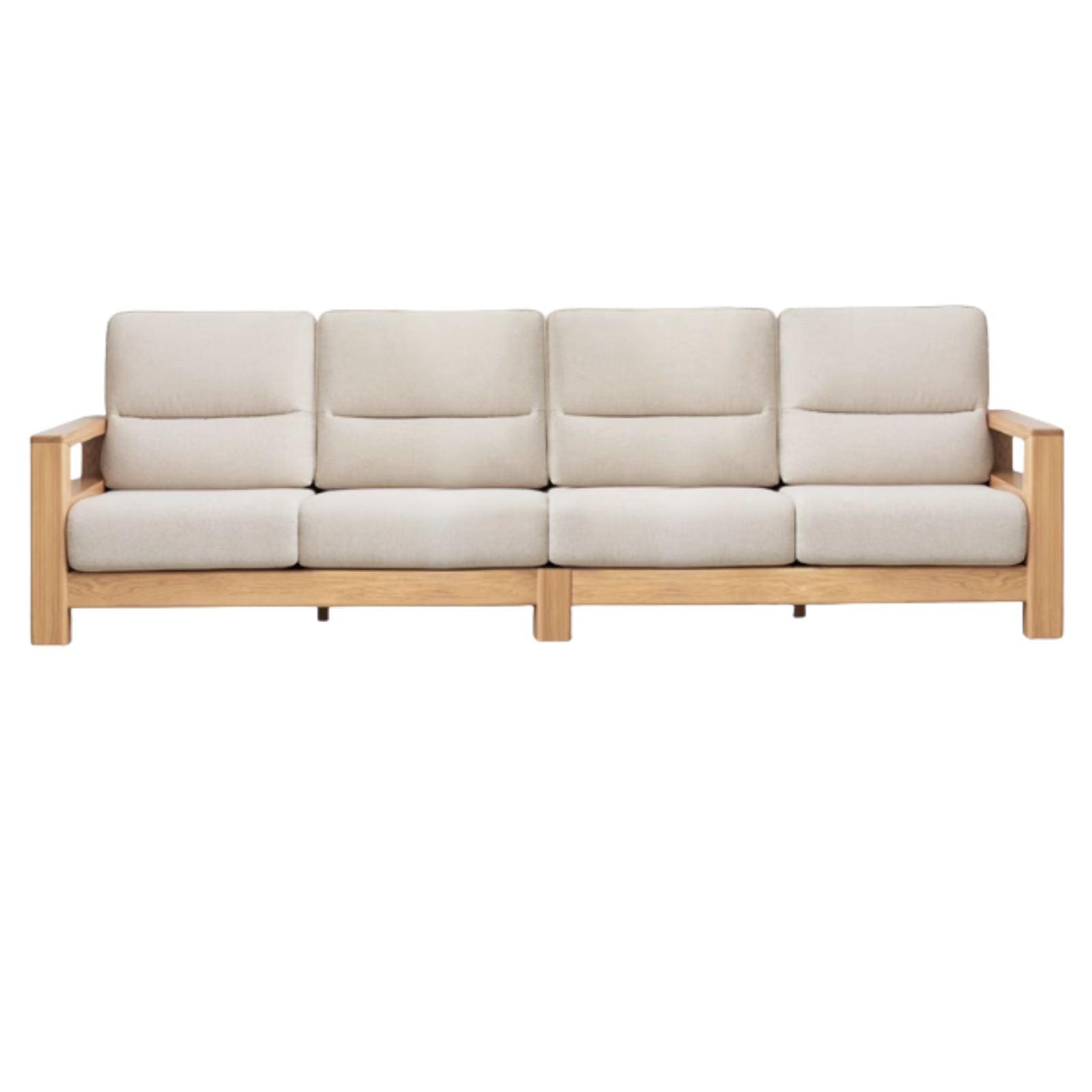 Ash Solid Wood Corner Sofa.