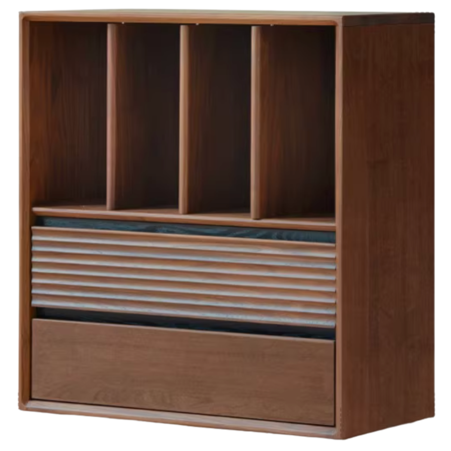Sandalwood, Oak, Black Walnut, Ash Solid Wood Light Luxury Style Module Bookcase