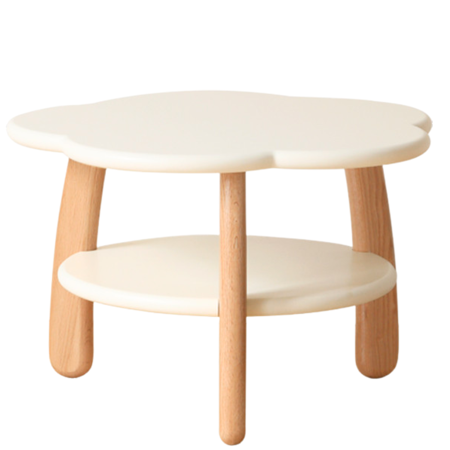 Poplar Solid Wood Cream Style Creative Coffee Table