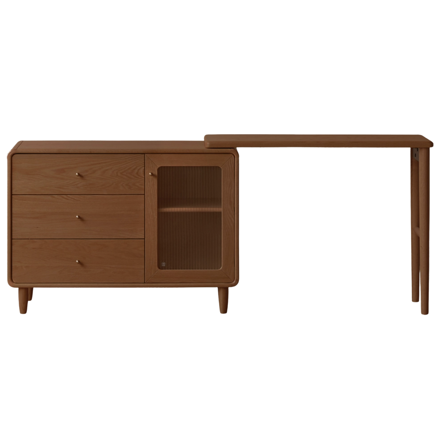 Oak Solid Wood Retractable Vanity Table.