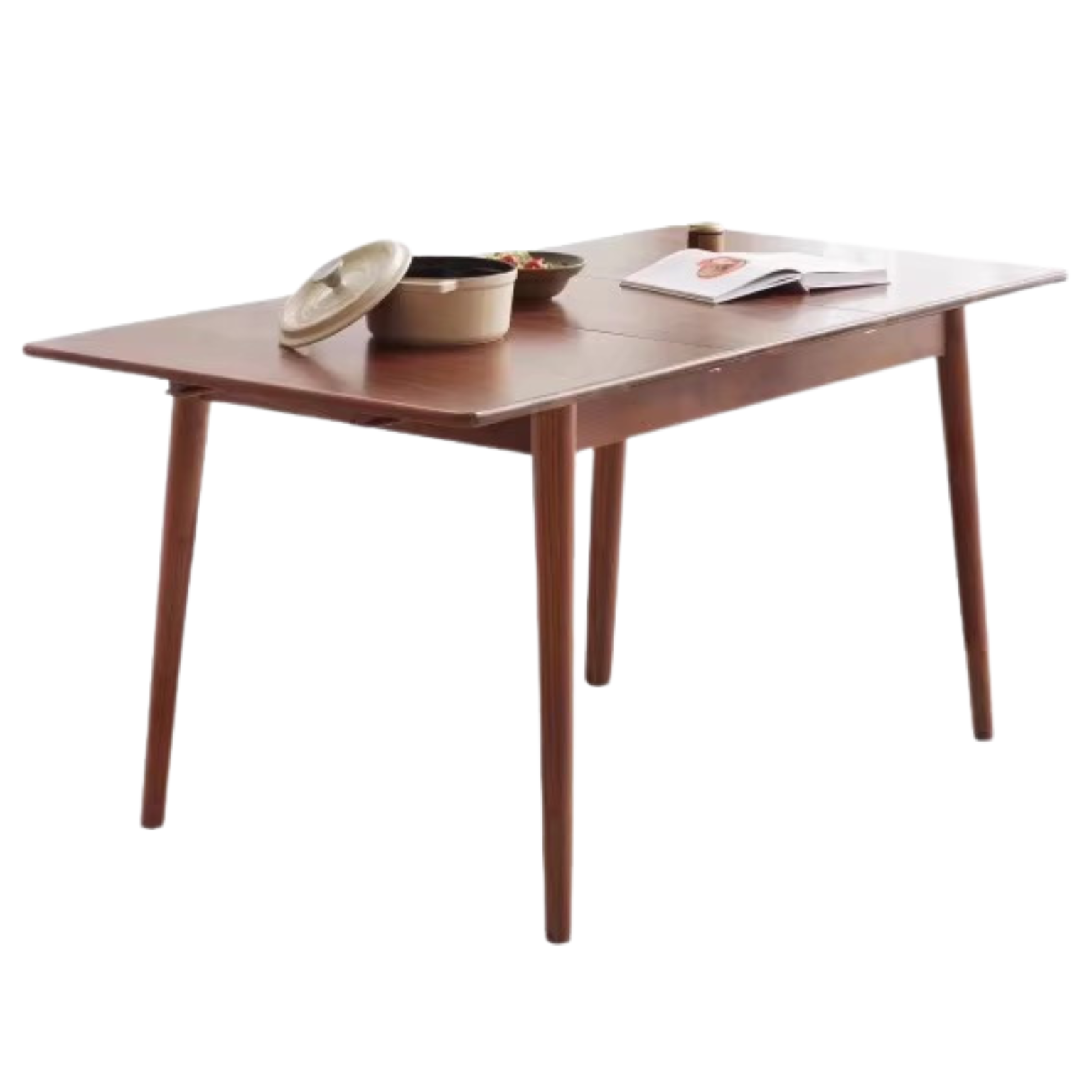 Oak Solid Wood Telescopic Folding Dining Table