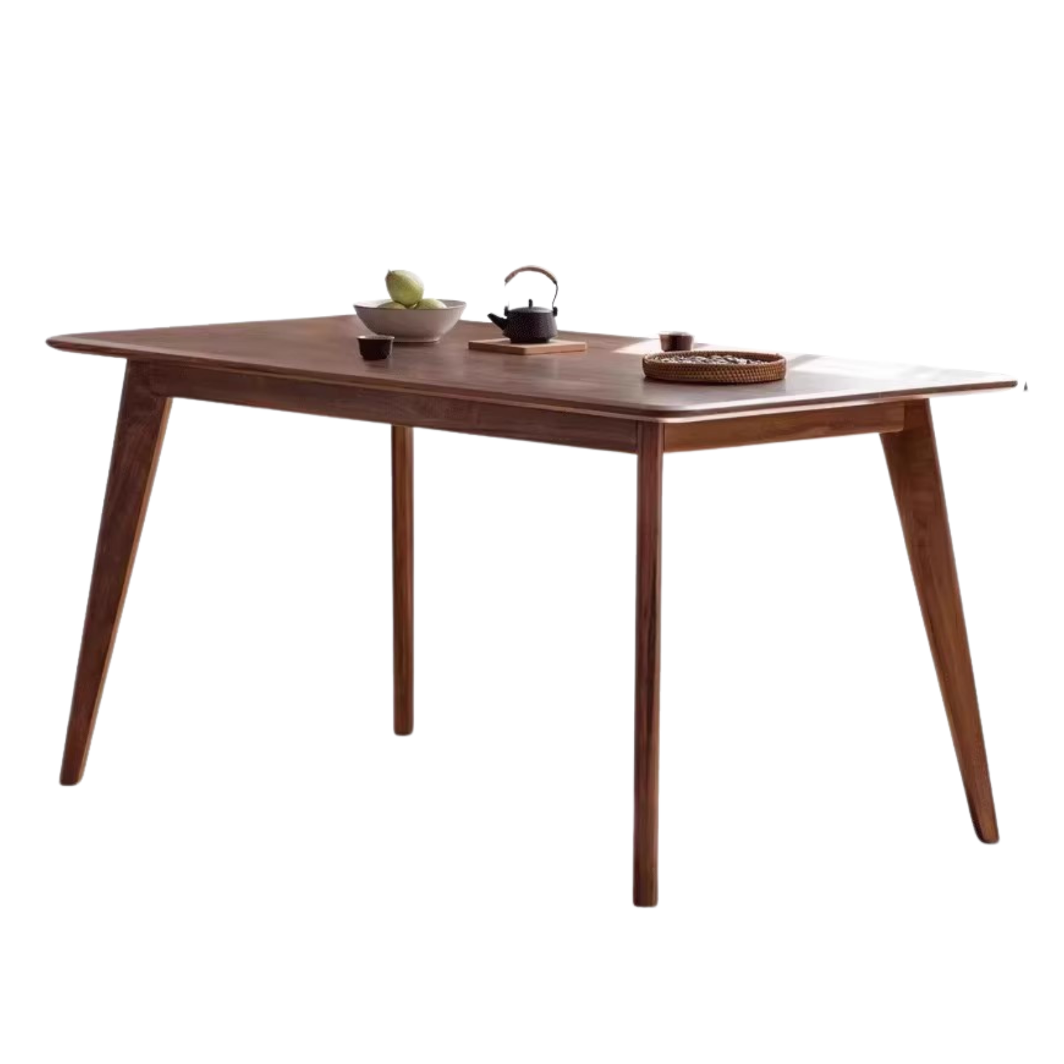 Sandalwood, Black Walnut Solid Wood North American Dining Table