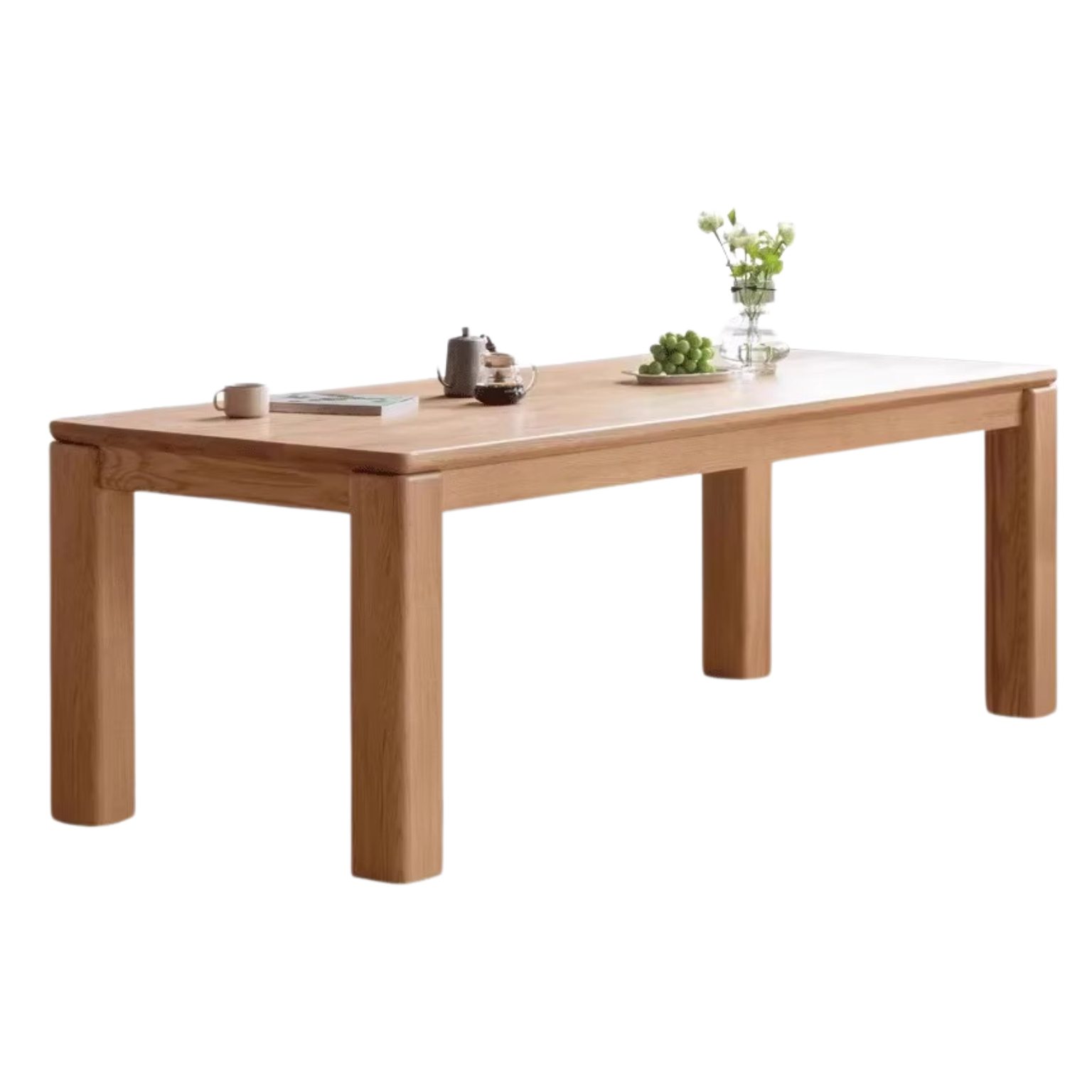 Oak Solid Wood Thick Legs Dining Table