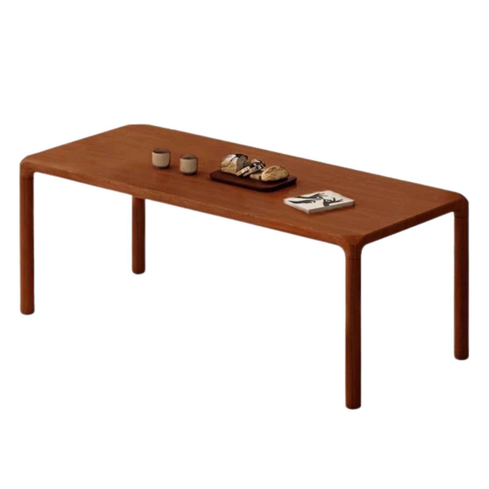 Black Walnut, Ash Solid Wood Rectangular Dining Table