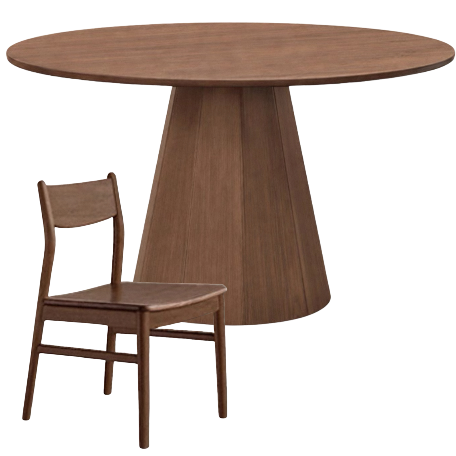 Black Walnut, Sandalwood, Ash Solid Wood Modern Large Dining Table