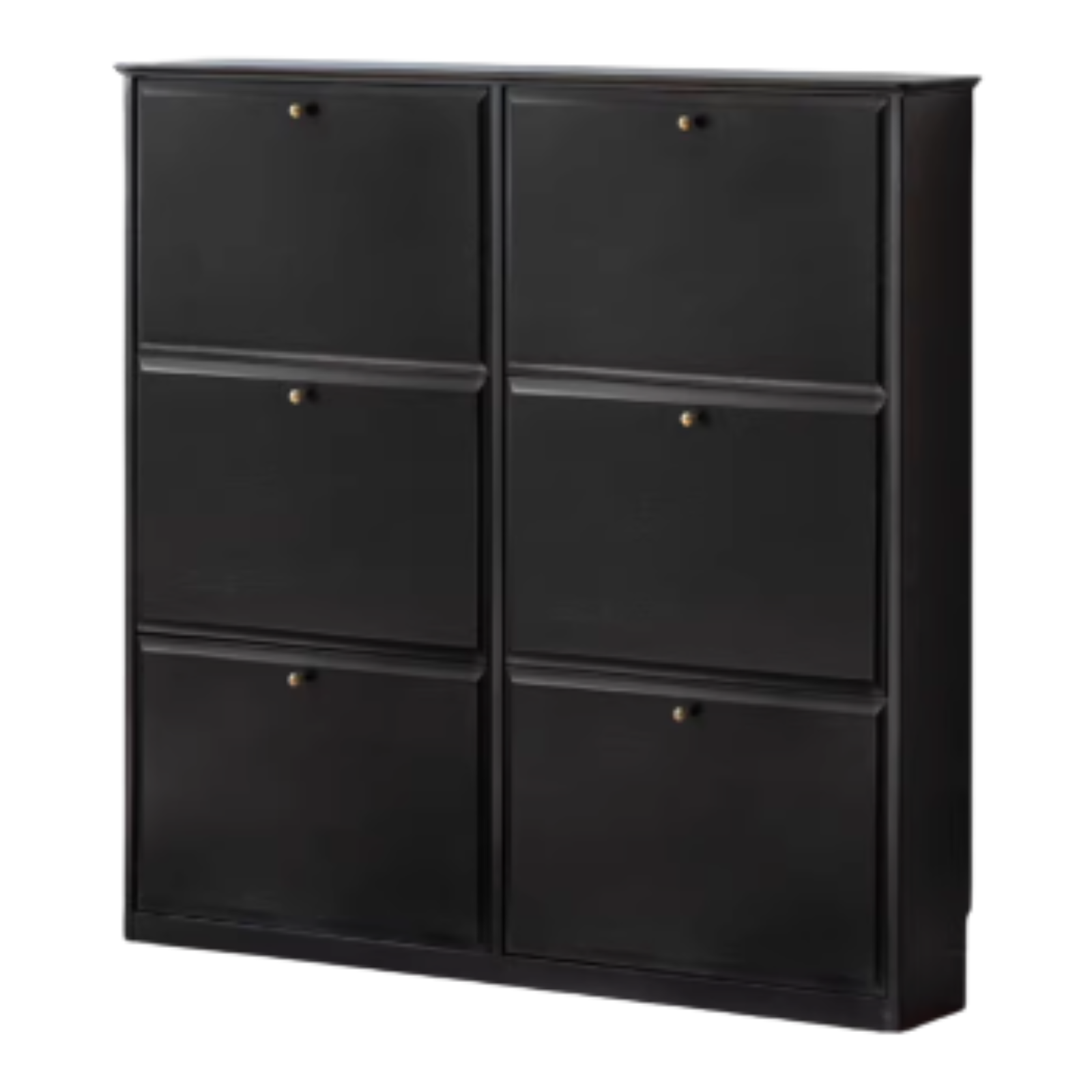 Poplar, Solid Rubber Wood Retro Narrow Shoe Cabinet