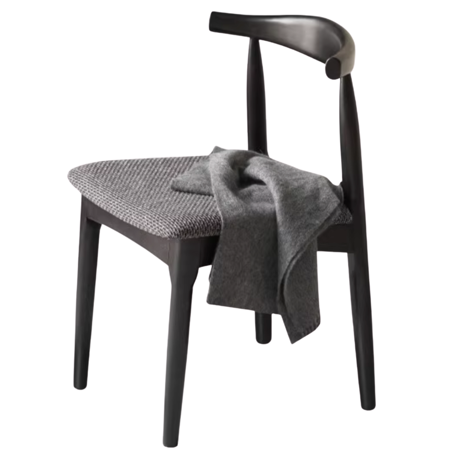 Set 4 pcs White Ash Solid Wood Horn Presidential Chair