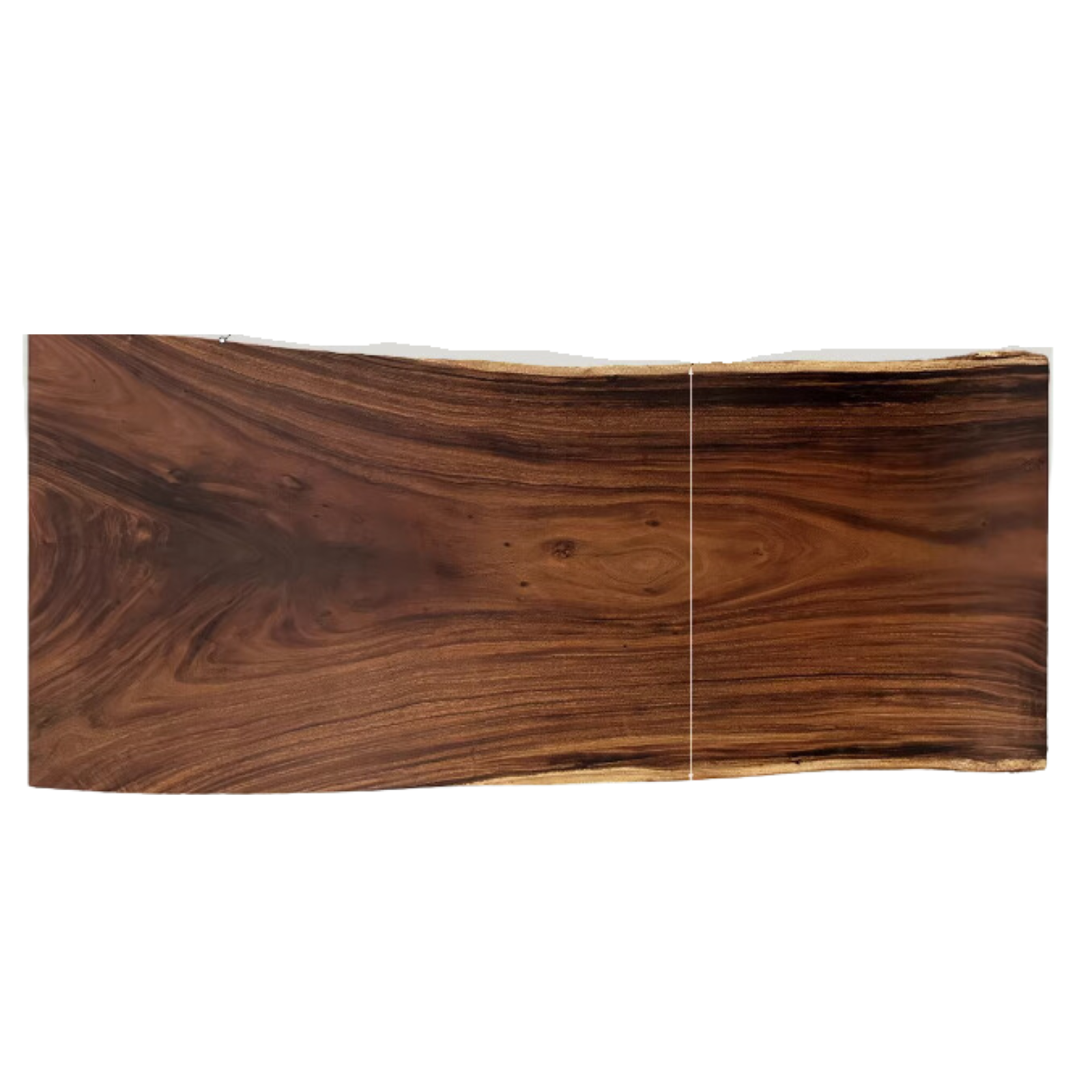 Black Walnut Solid Wood Natural Edge Large Top For Dining Table.