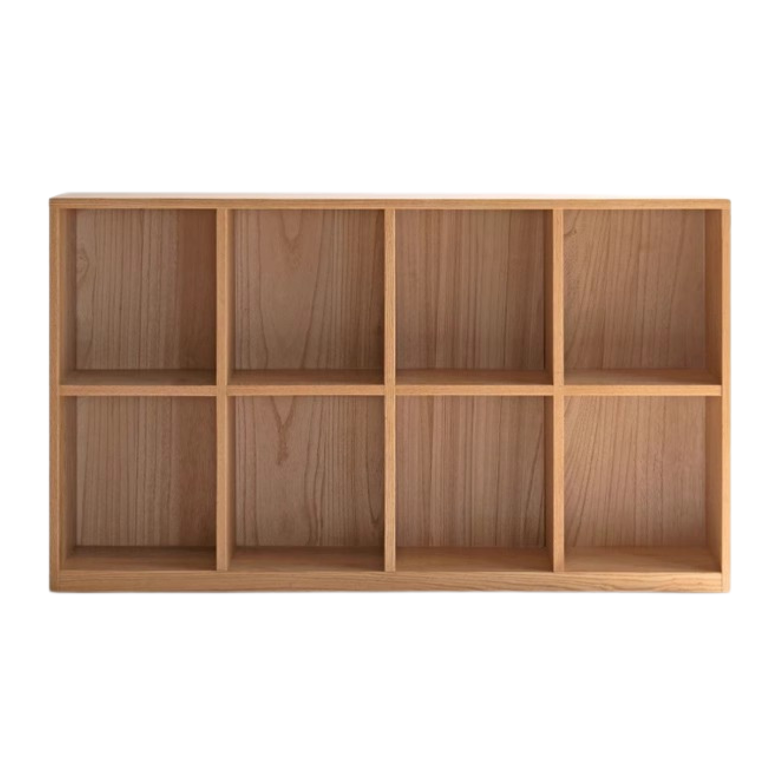 Black Walnut, Oak Solid Wood Low Bookcase, Modern Modular Storage Shelf Cabinet