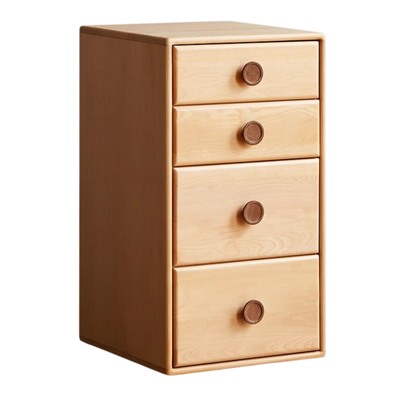 Beech, Rubber Solid Wood Children's Wardrobe,Combination Storage Cabinet