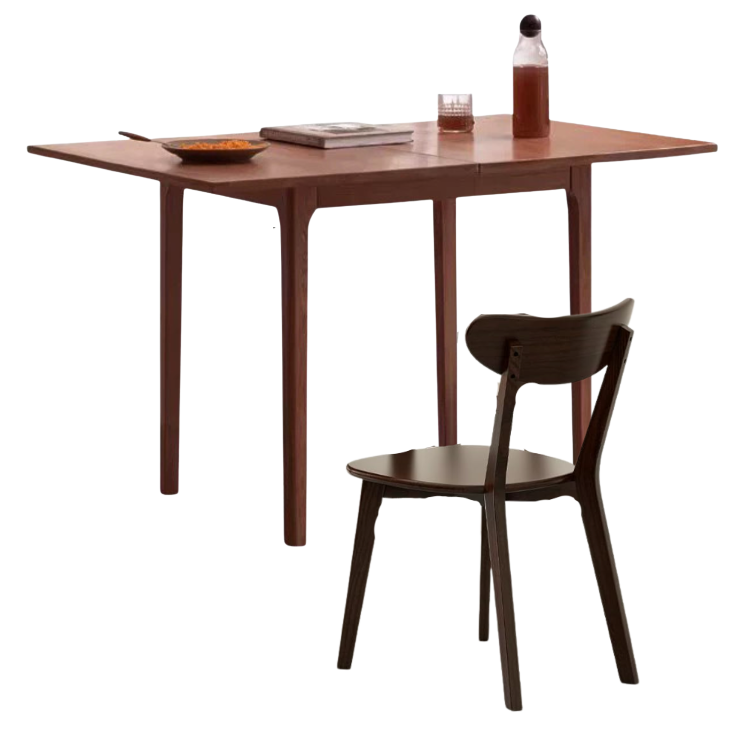 Oak Solid Wood Folding Small Dining Table