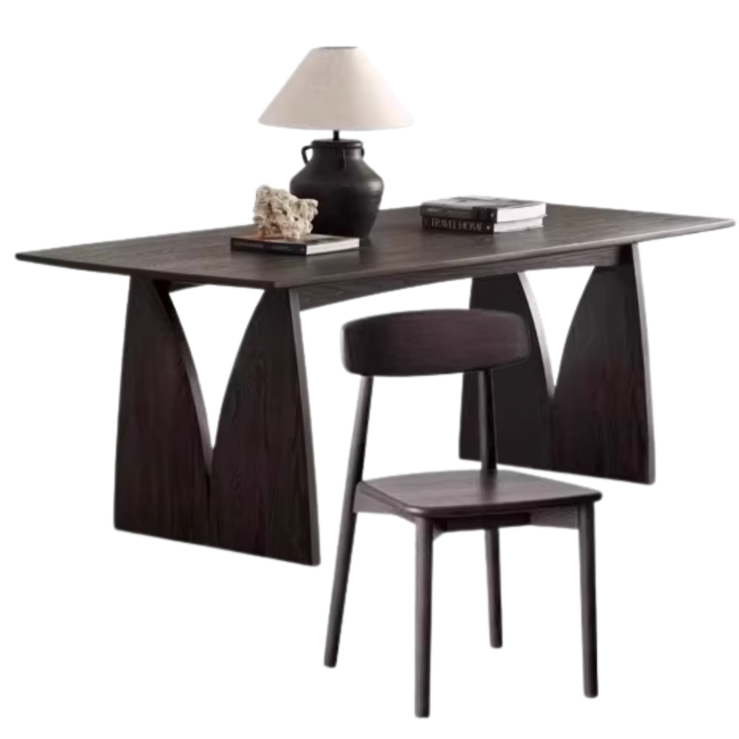 Oak Solid Wood Wabi Sabi Style Dining Table