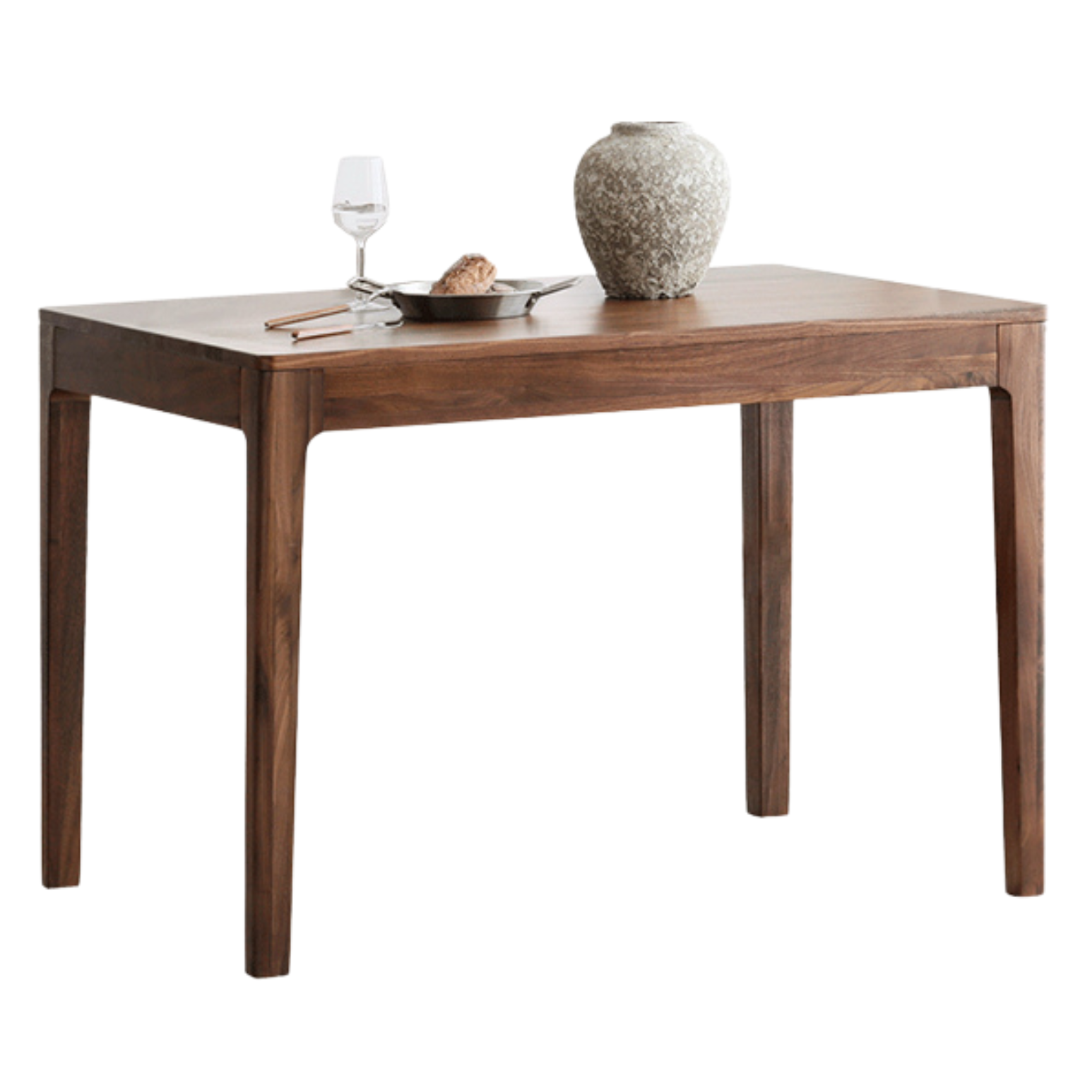 Black Walnut, Sandalwood Solid Wood Rectangular Dining Table