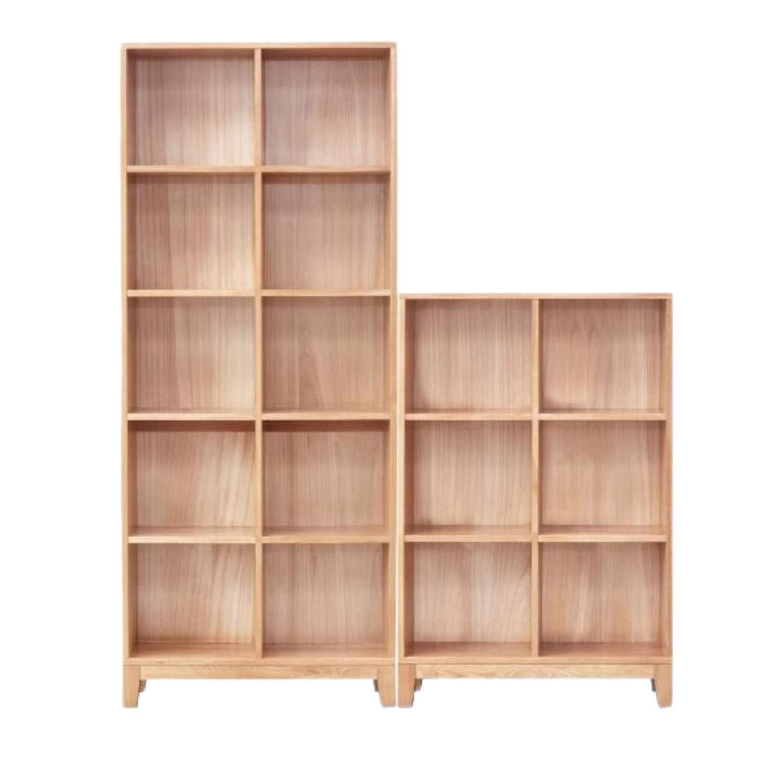 Oak Solid Wood Floor To Ceiling Bookshelve