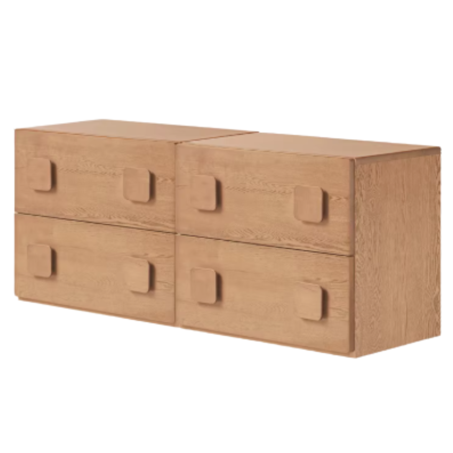Poplar, Black Walnut, Ash, Cherry, Oak Solid Wood Retro Module Combination TV Cabinet.