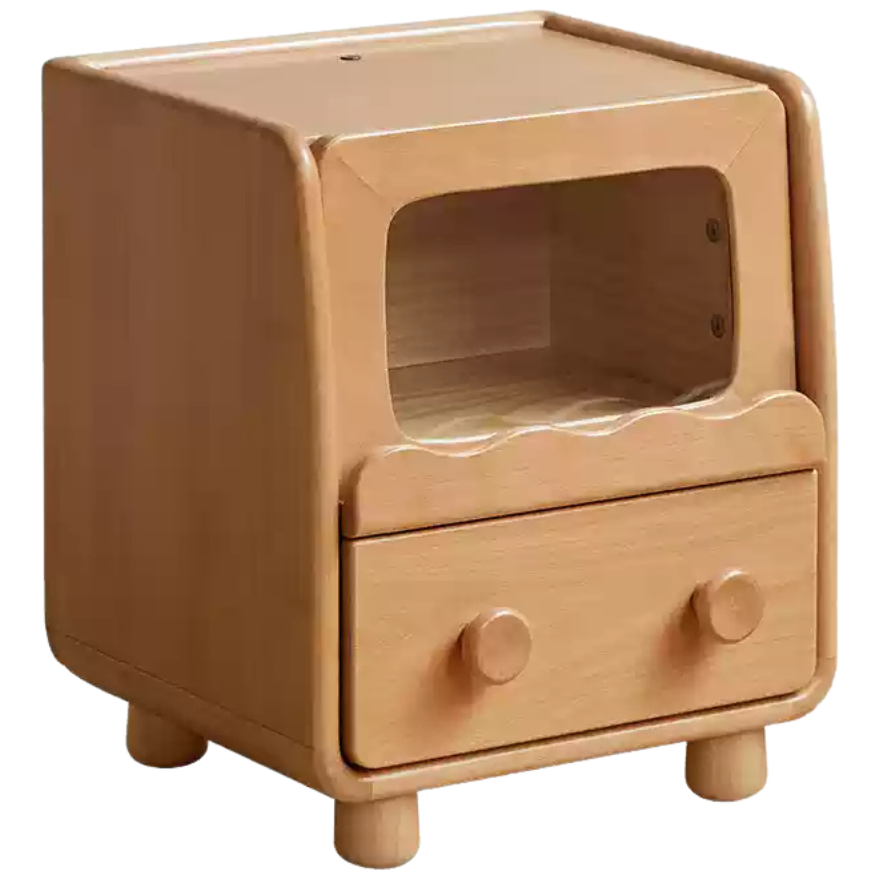 Beech, Poplar Solid Wood Children's Nightstand.