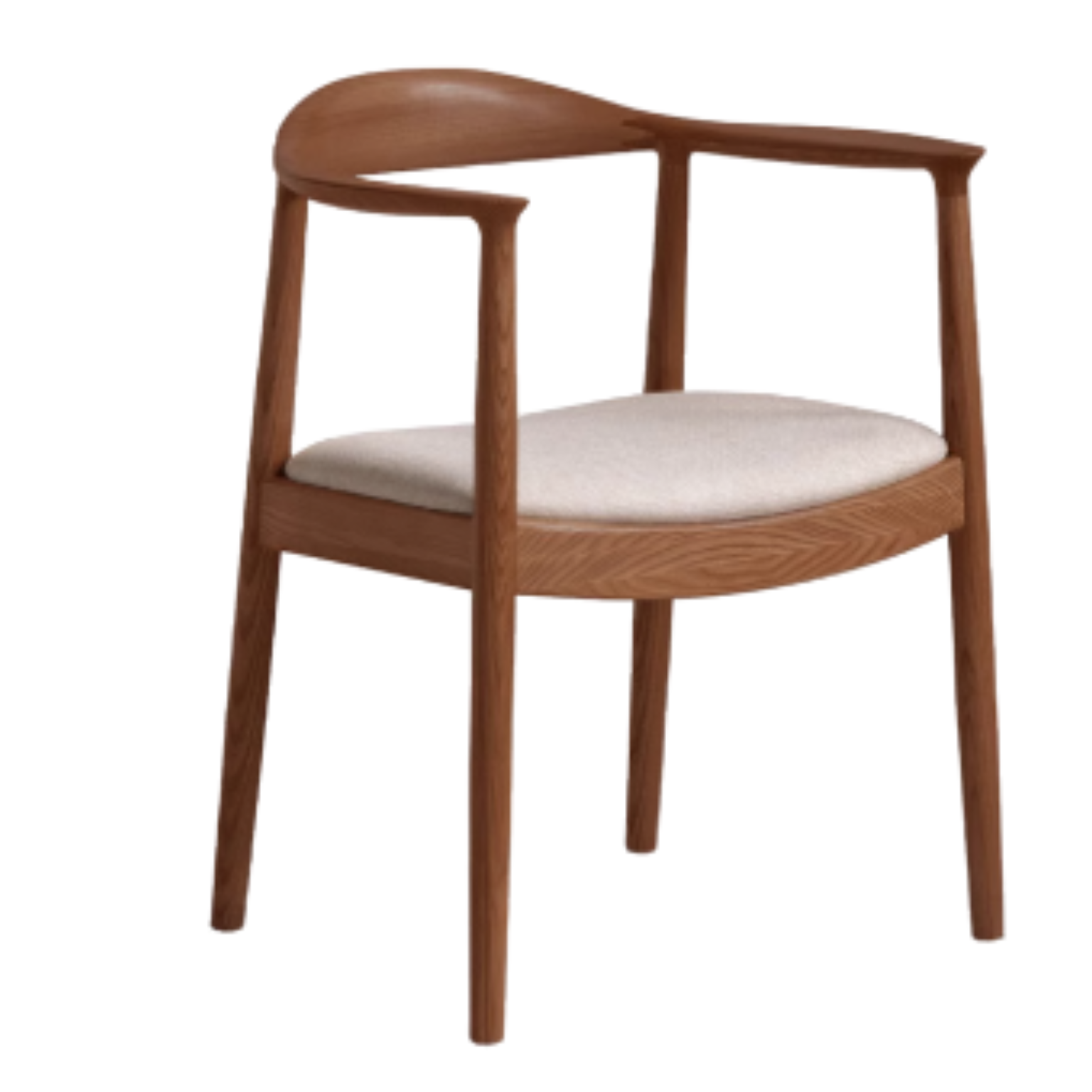 Ash Solid Wood Japanese Presidential Dining Chair