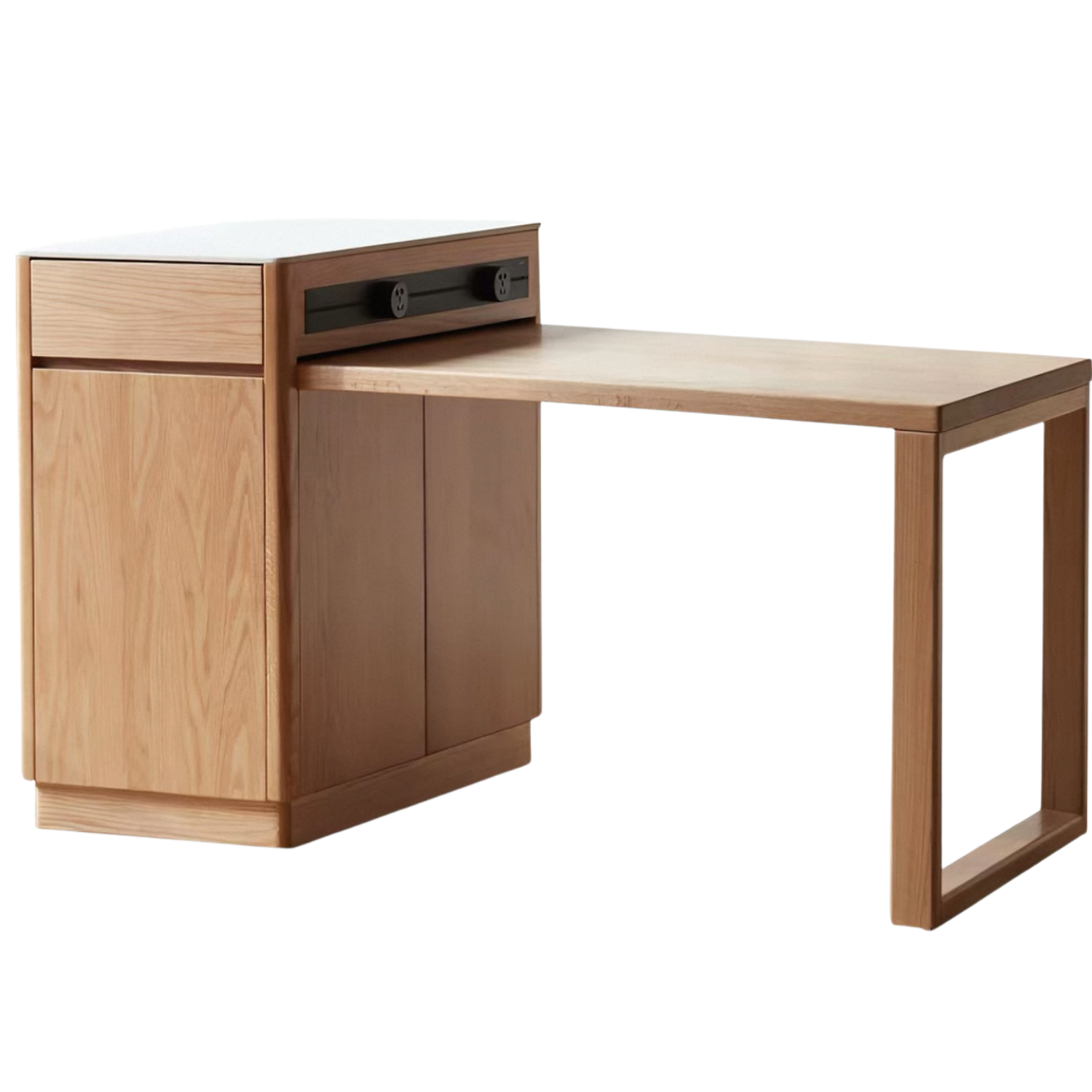 Oak Solid Wood Telescopic Island Rock Plate Bar Table