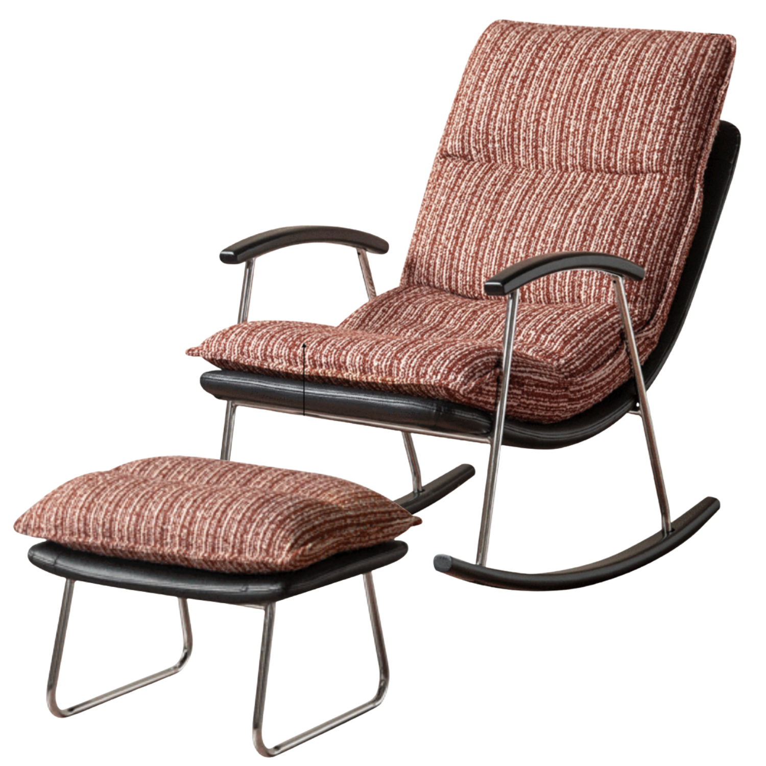 Fabric medieval style rocking chair