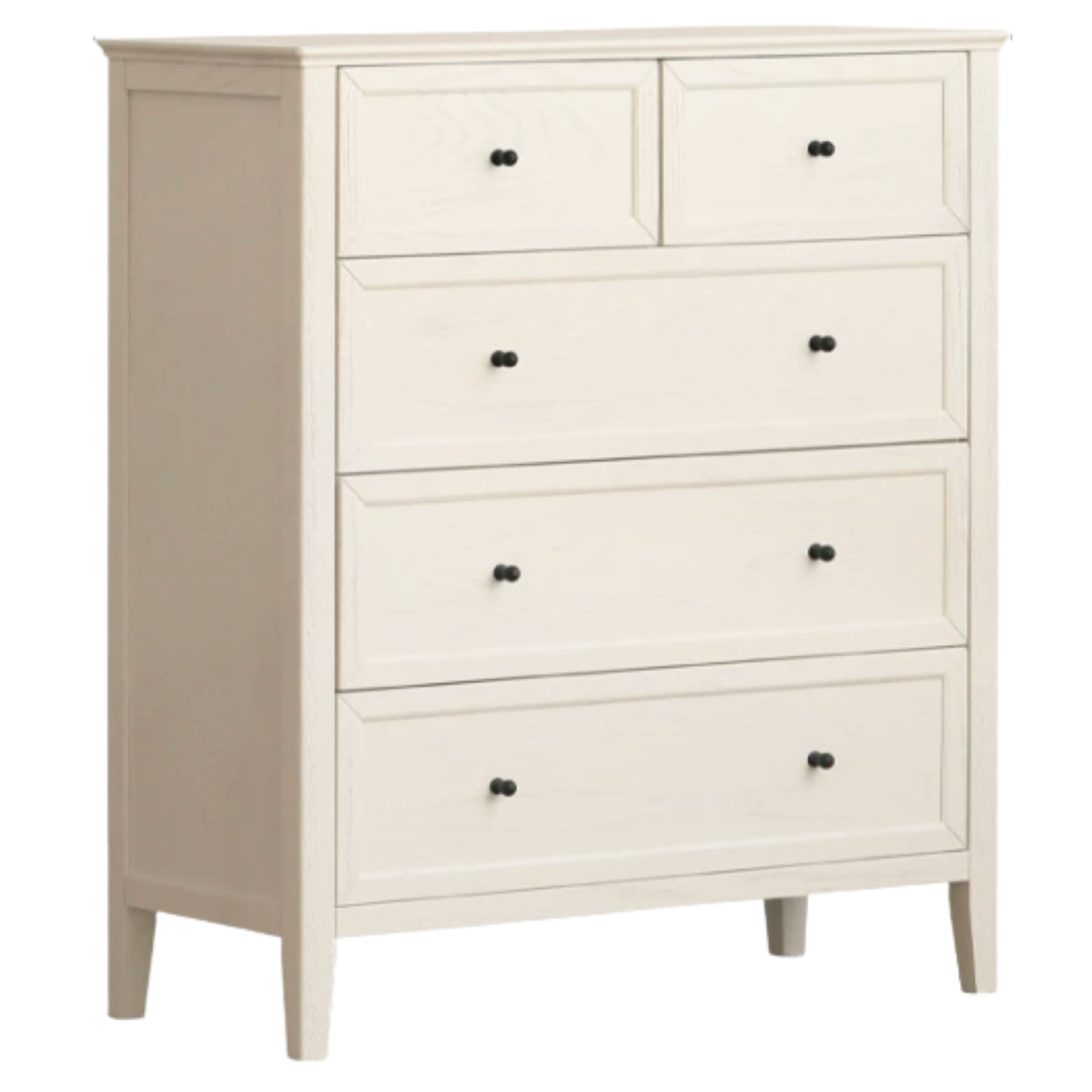 Rubberwood, Oak Solid Wood American Style Chest of Drawers
