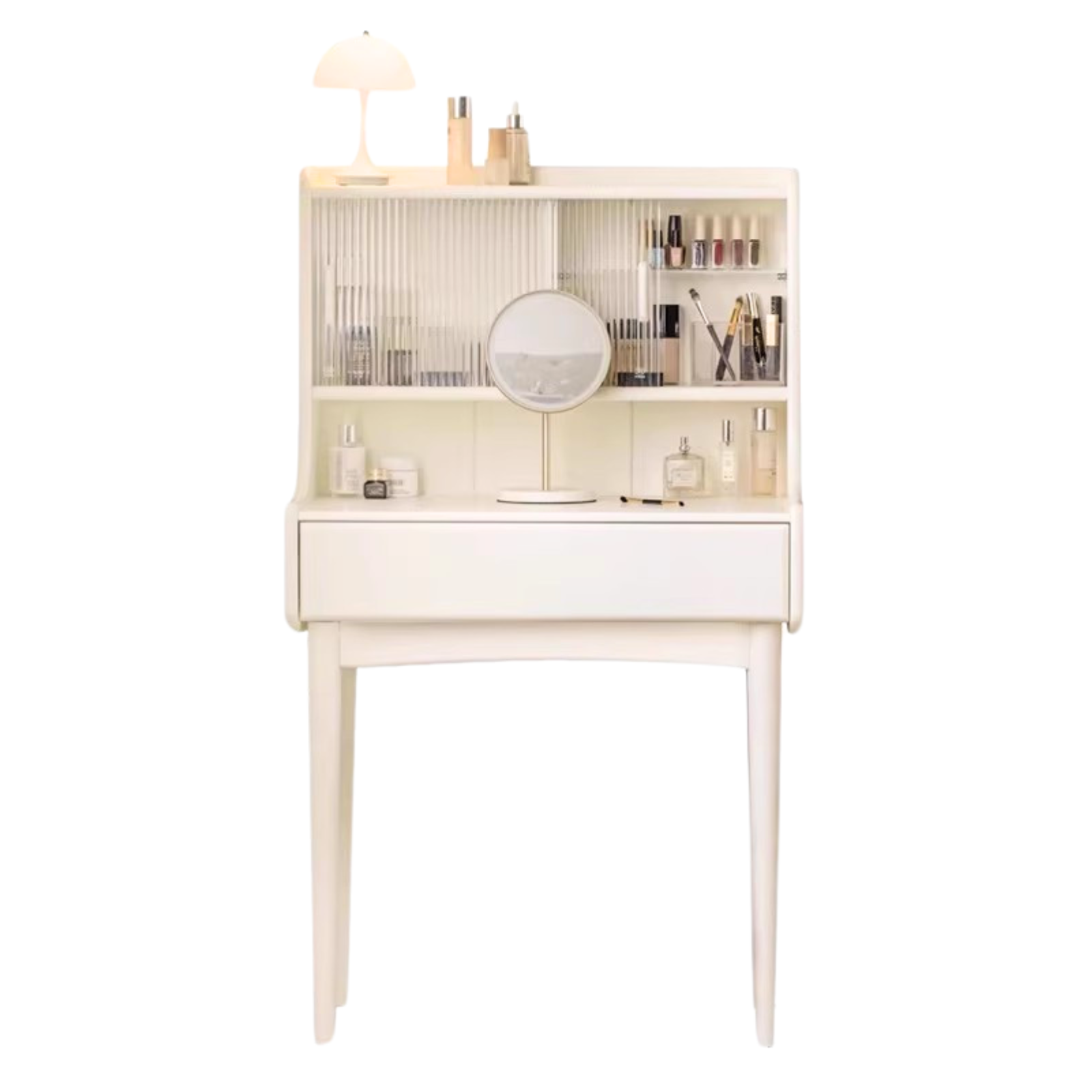 Ash Solid Wood Cream Style Dressing Table.