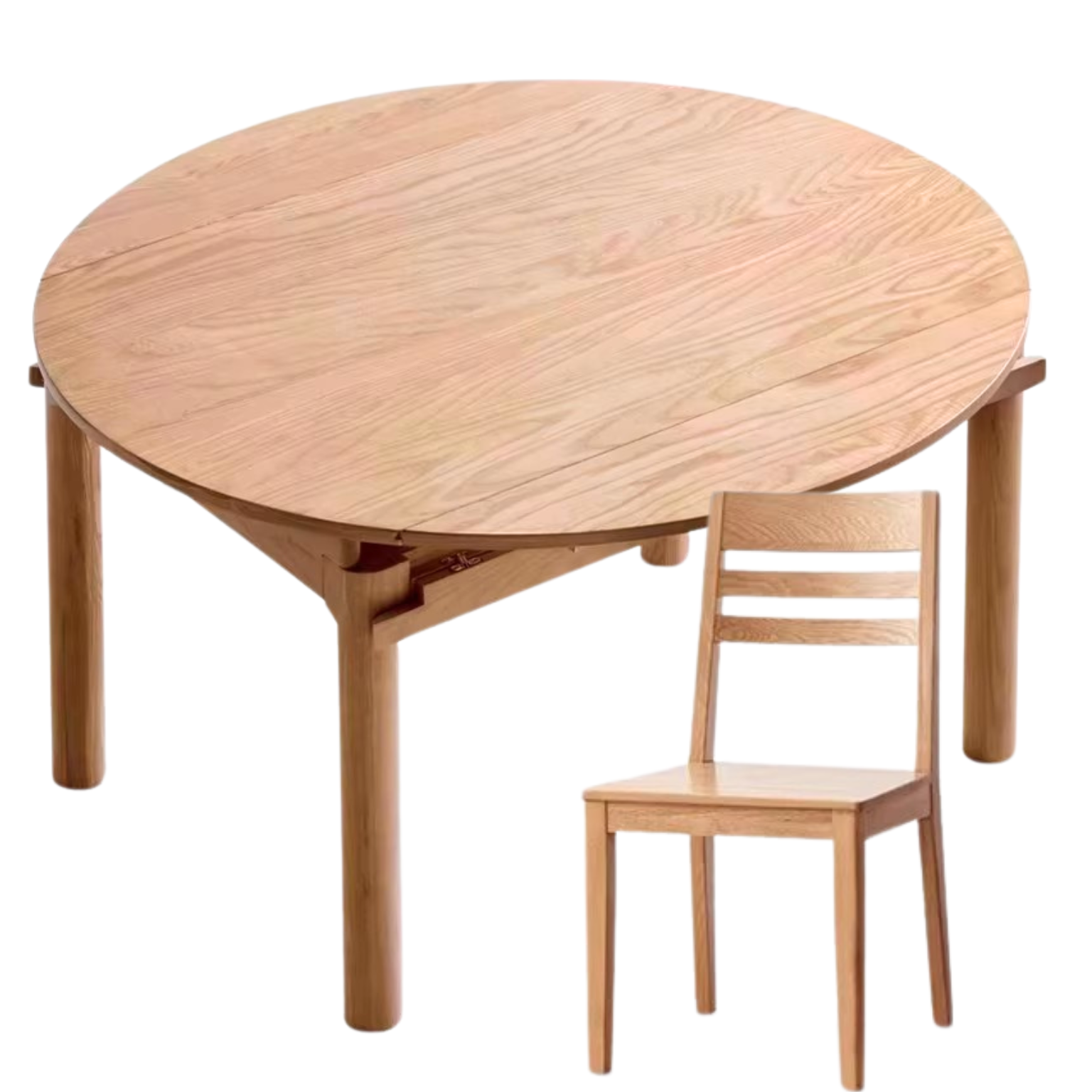 Ash, Cherry, Oak Solid Wood Folding Dining Table