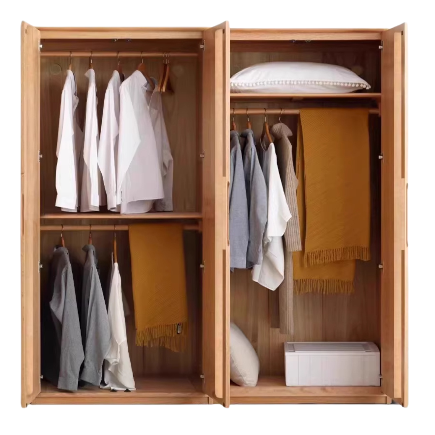 Oak, Ash Solid Wood Wardrobe.