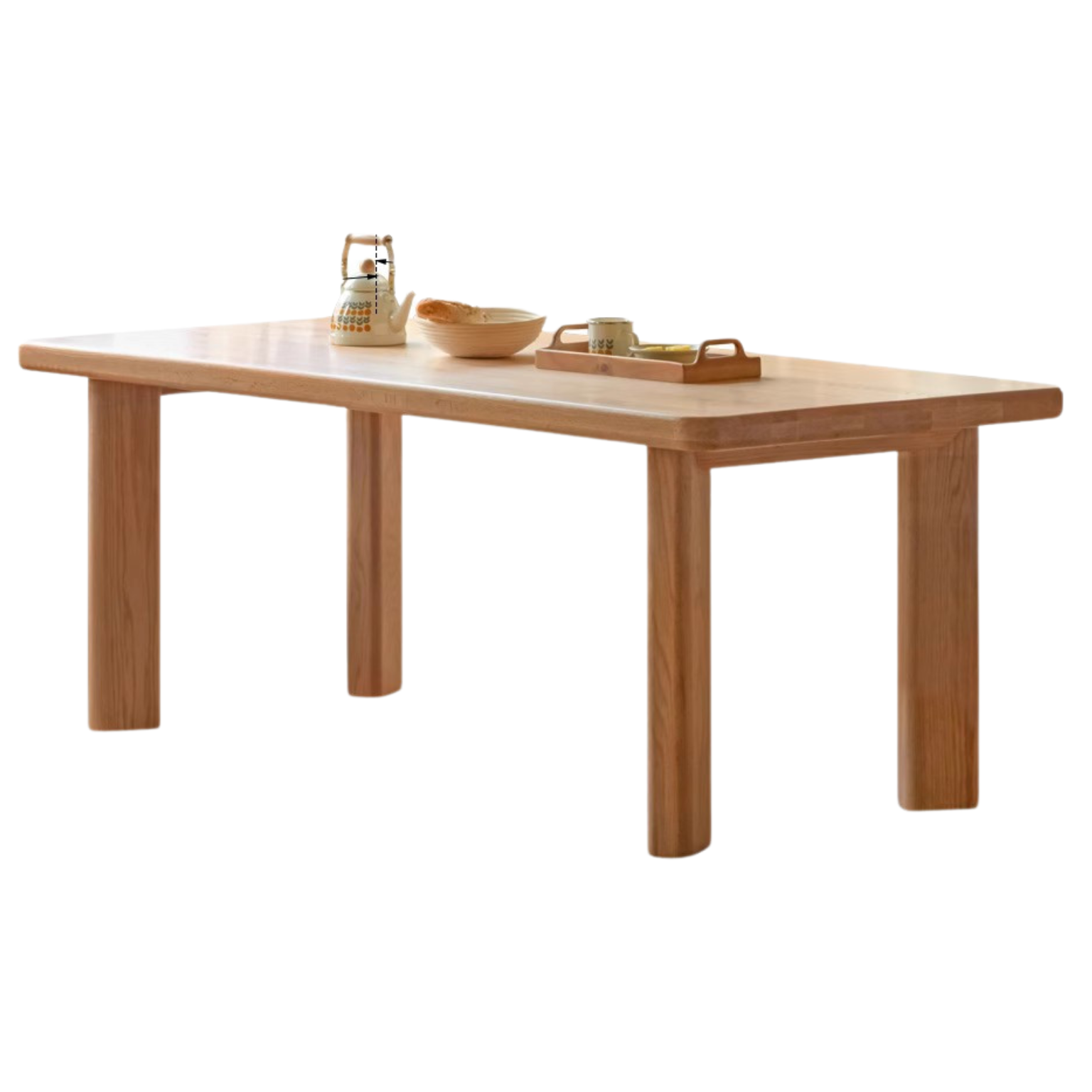 Oak Solid Wood Large Log Style Dining Table