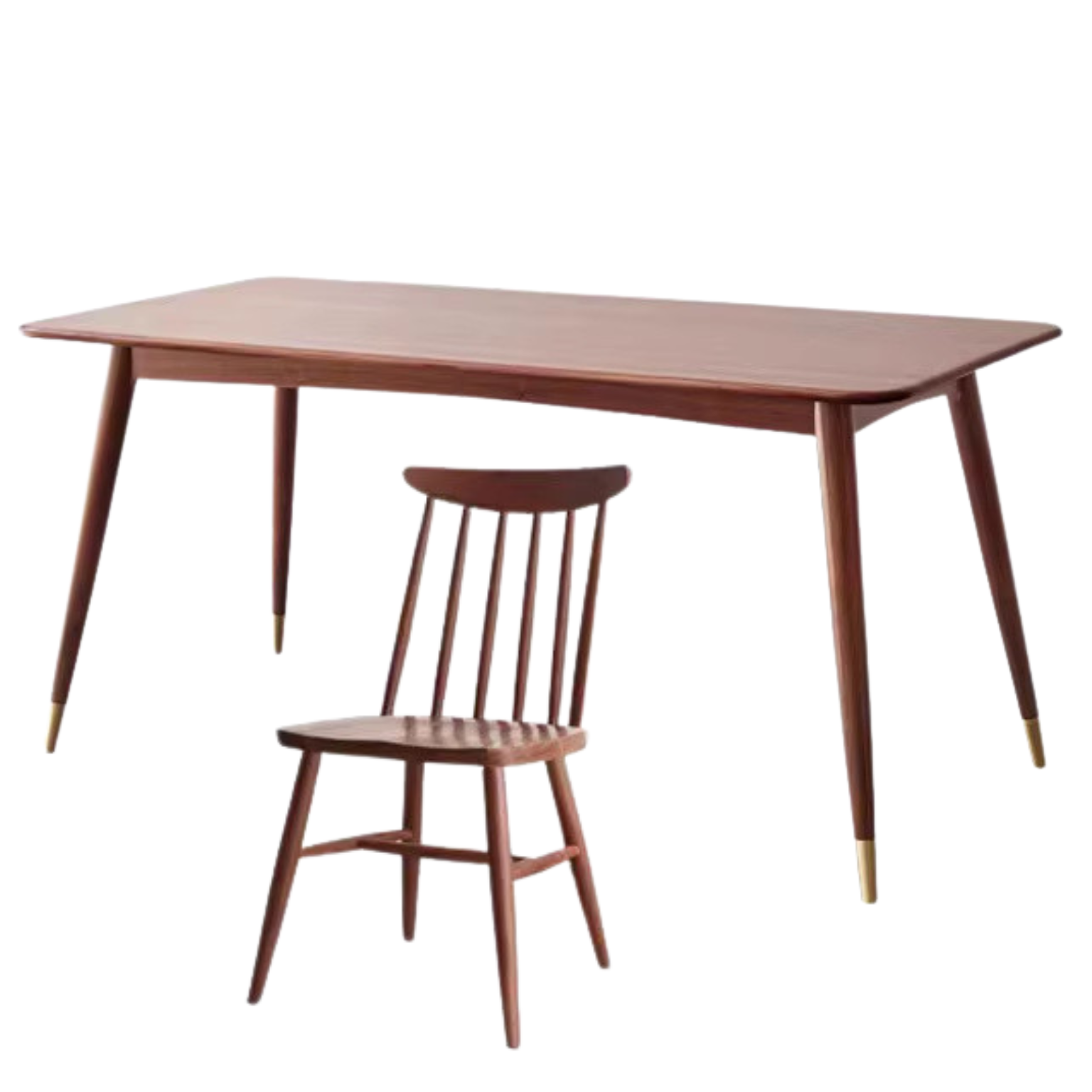 Black Walnut Solid Wood Light Luxori Dining Table