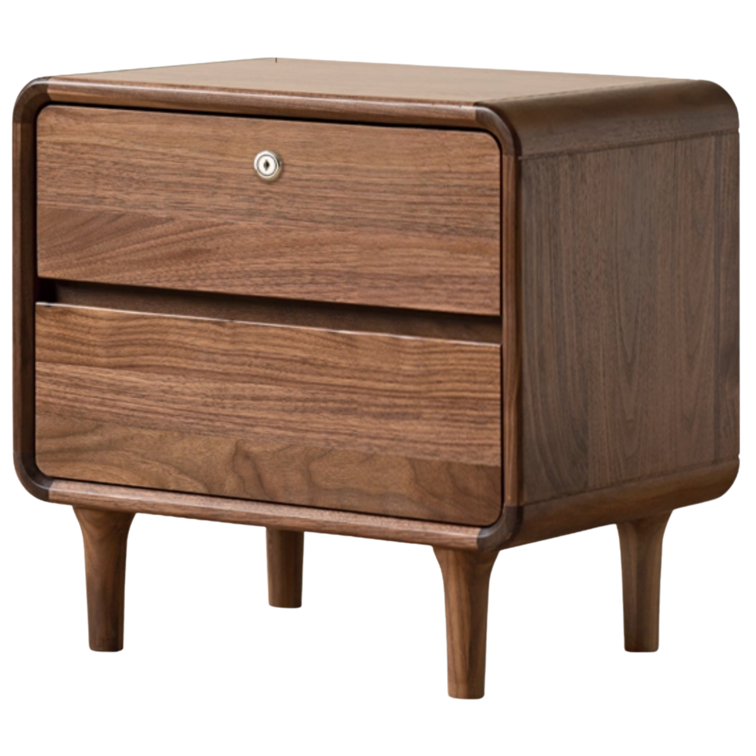 Black Walnut, Catalpa, Sandalwood Solid Wood Minimalist Nightstand