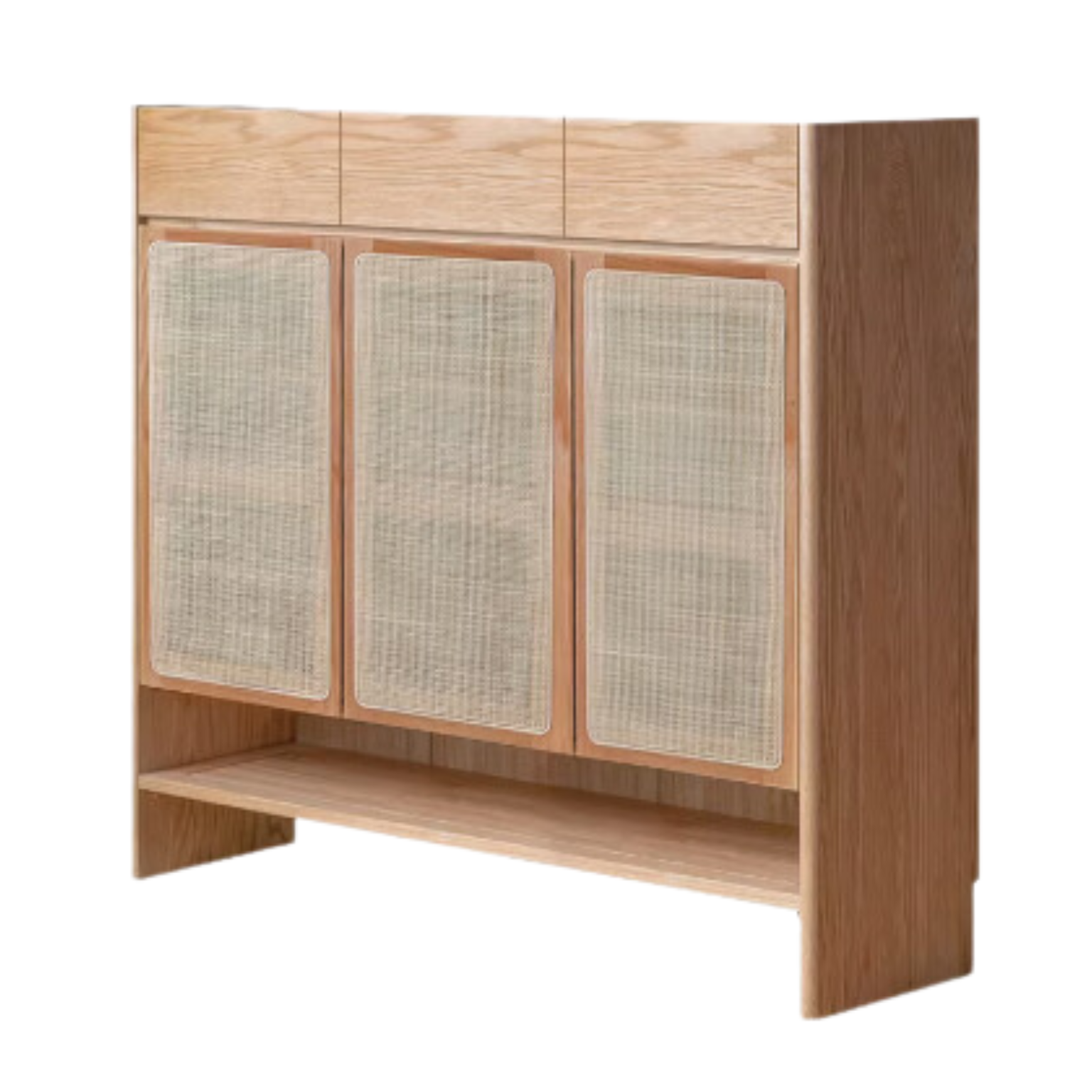 Oak Solid Wood Nordic Rock Slab Shoe Cabinet