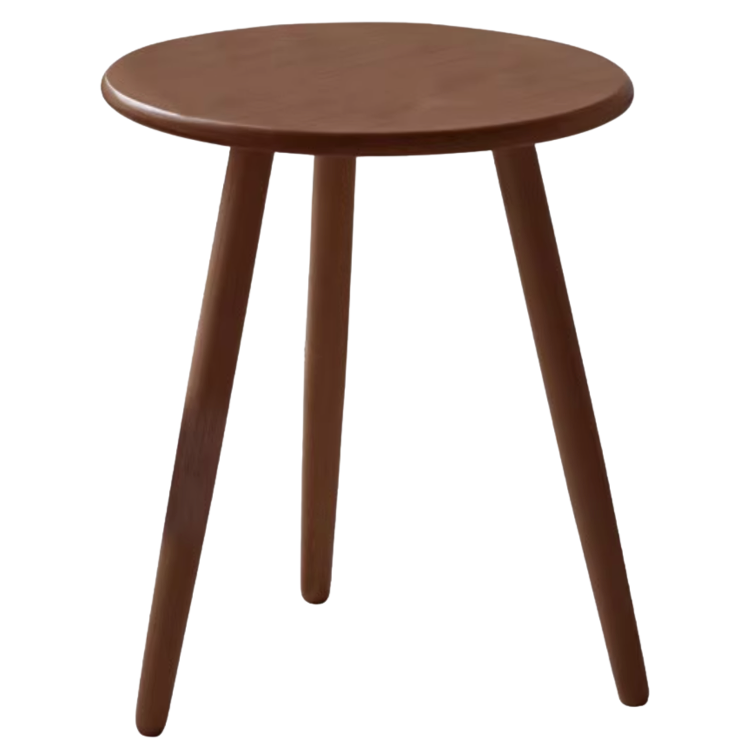 Beech, Rubberwood Solid Wood Small Round Side Table