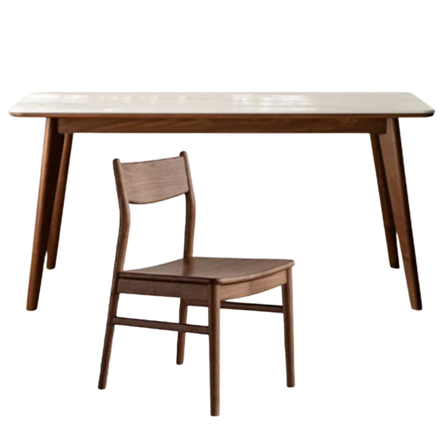 Ash, Black Walnut, Sandalwood Solid Wood Rock Plate Nordic Dining Table