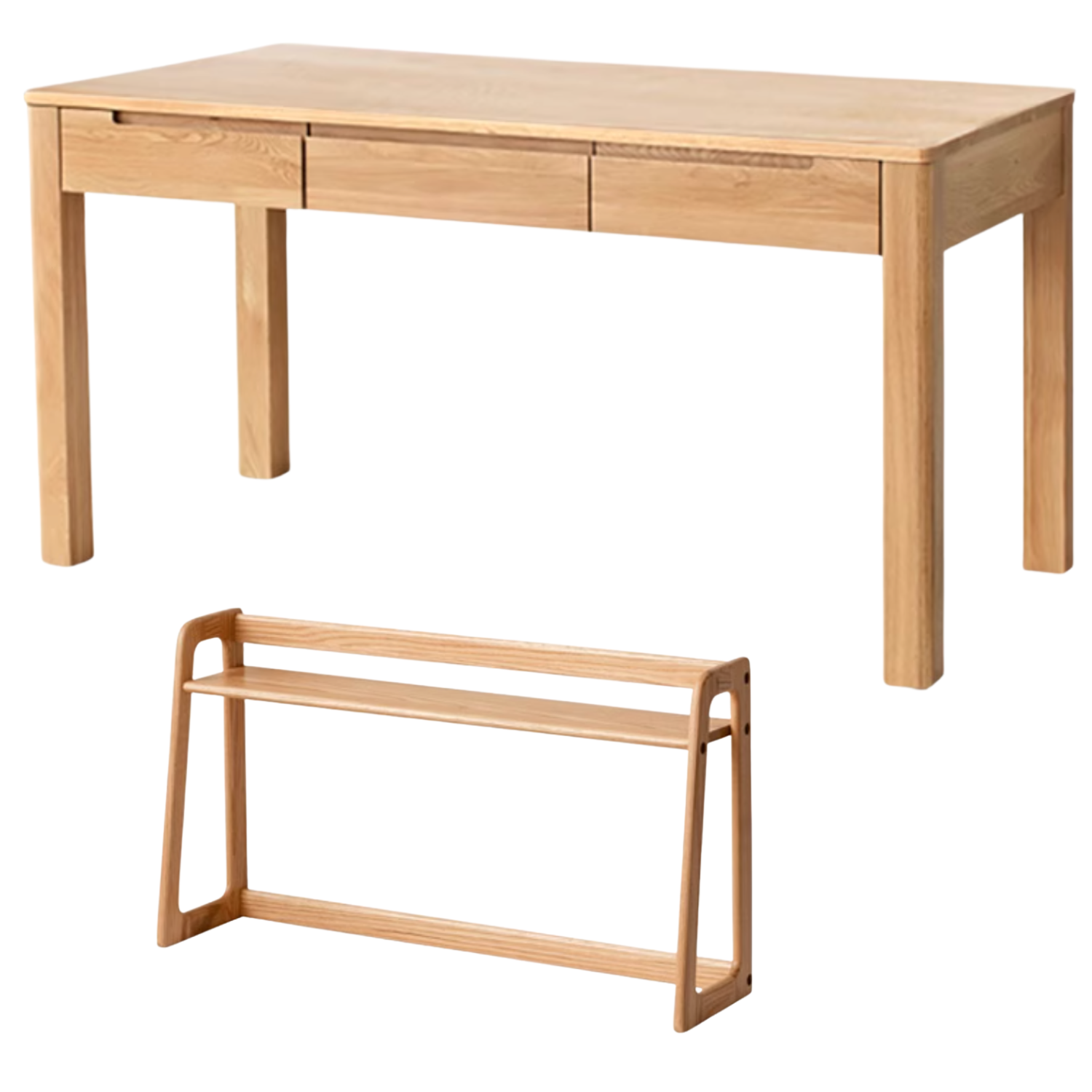 Oak, Beech Solid Wood Office Desk