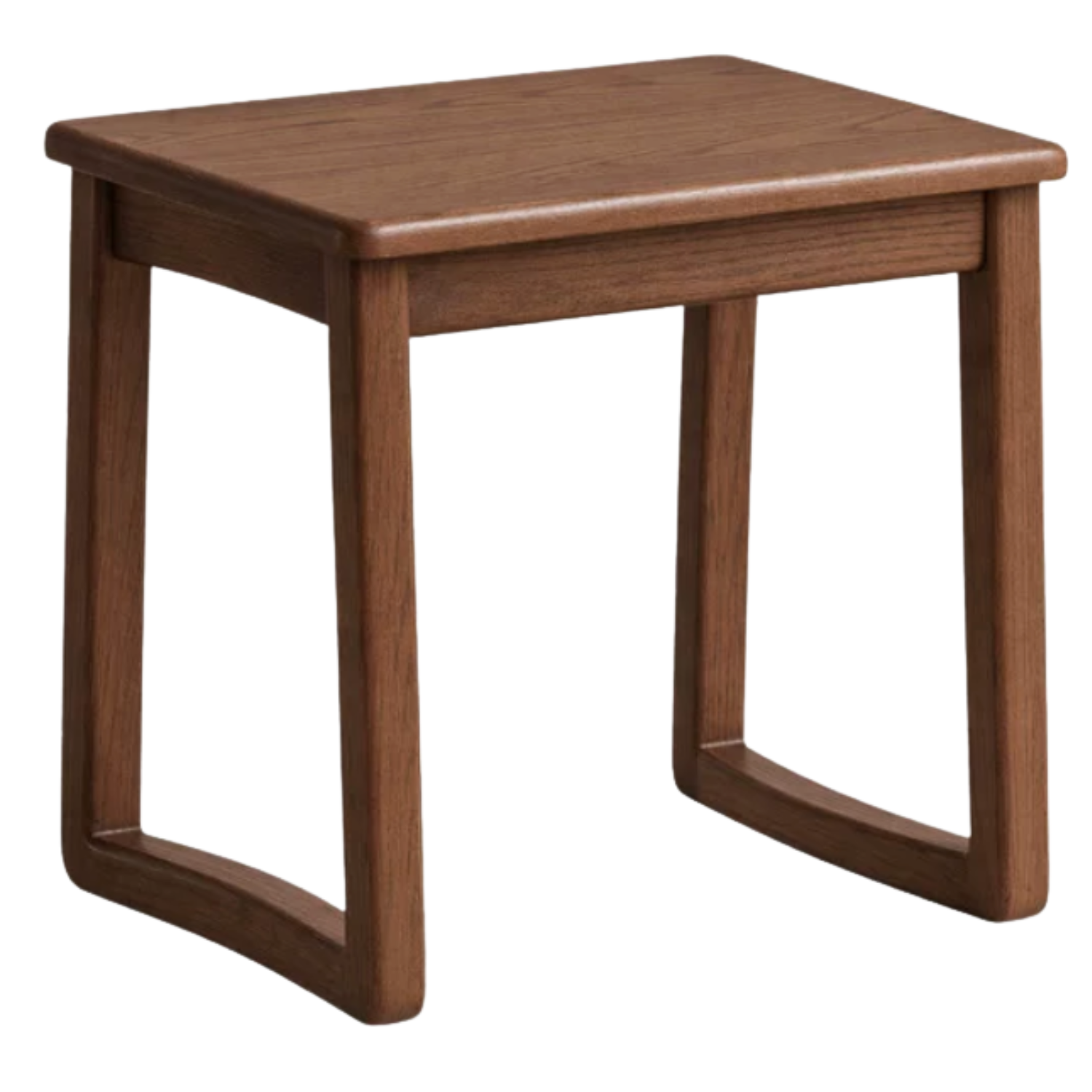 Black Walnut, Oak, Golden Pearwood, Ash Solid Wood Modern White Wax Wood Square Stool