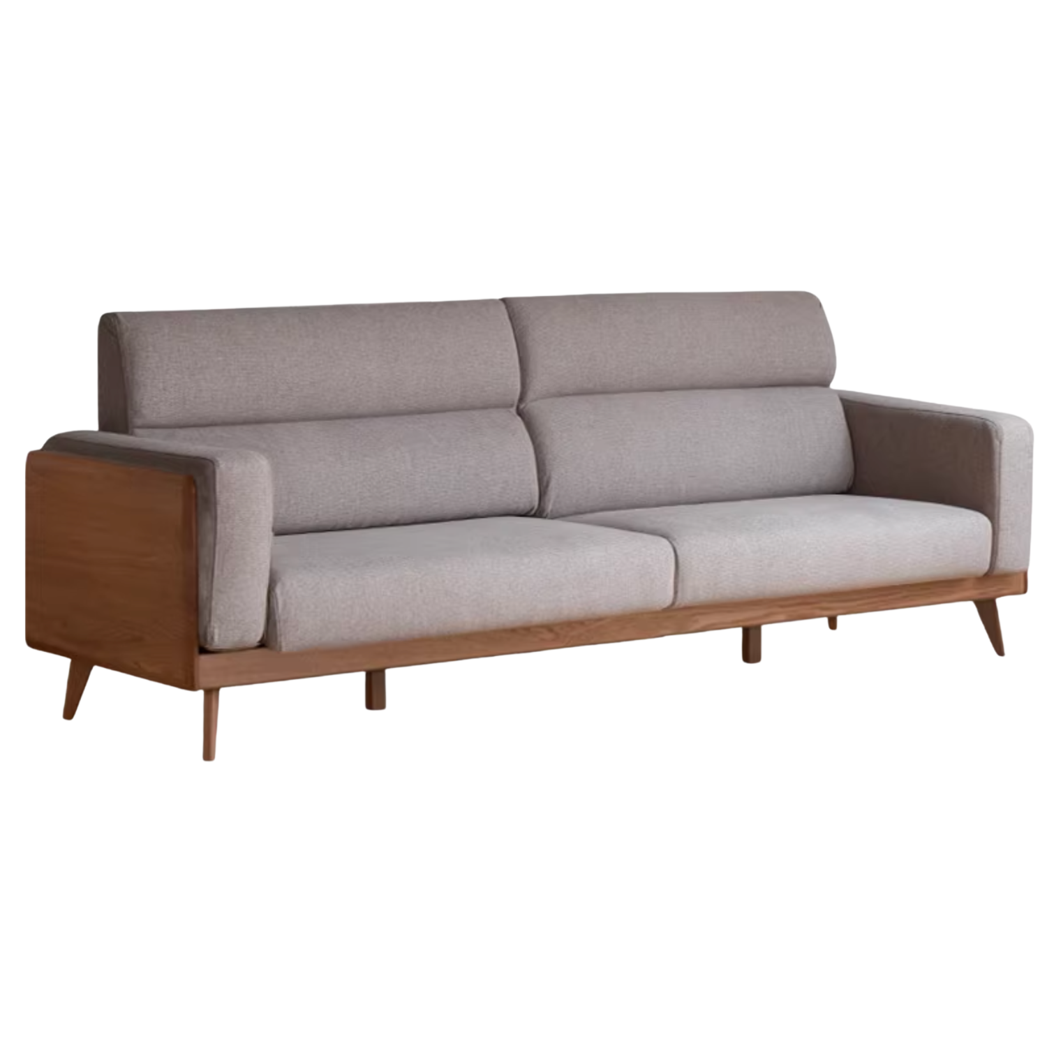 Black Walnut, Oak, Ash Solid Wood fabric sofa high back