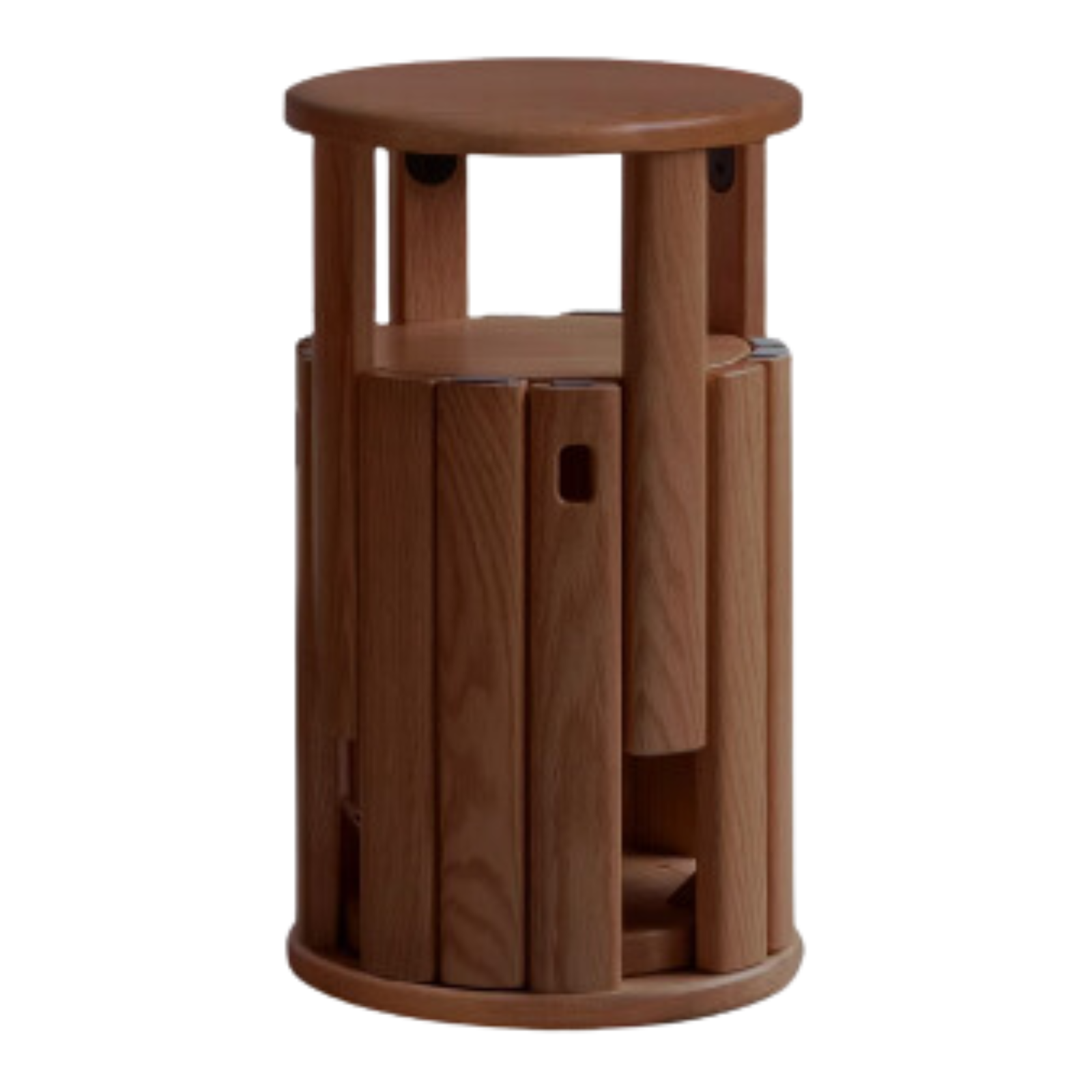 4 pcs Black Walnut, Ash, Oak Solid Wood, Solid RubberWood Stackable Dining Stool
